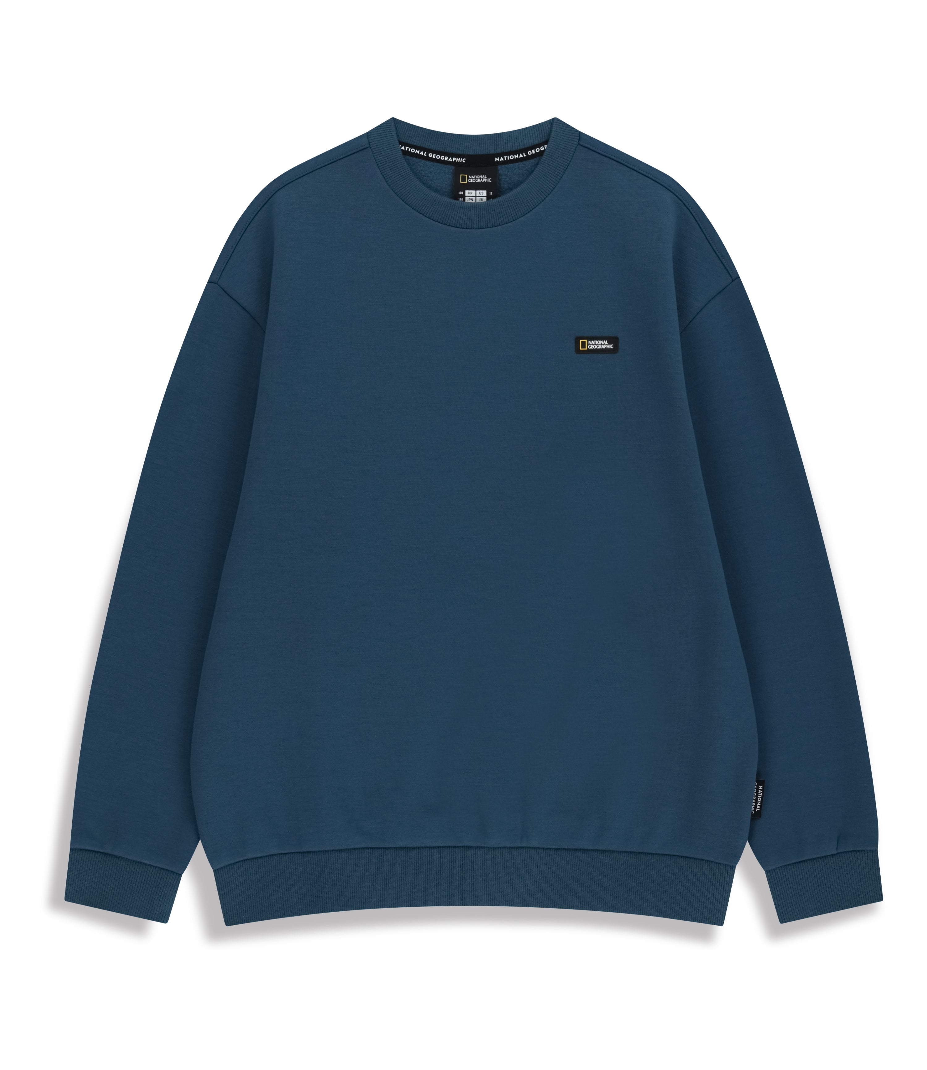 Kid's Back Graphic Sweatshirt (Brushed)<br>GREY TEAL