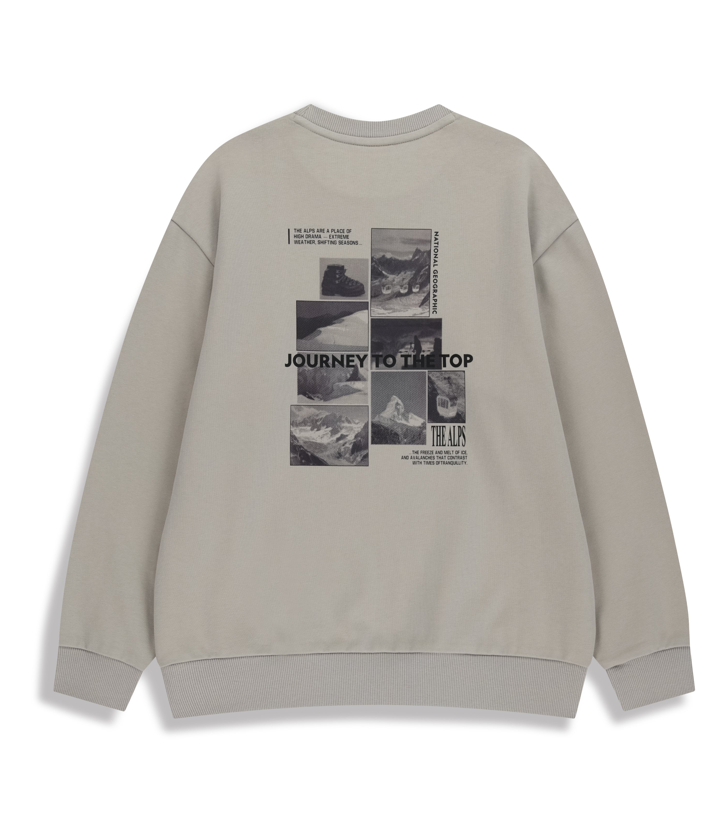 Kid's Adventure Back Graphic Sweatshirt<br>GRAY BEIGE
