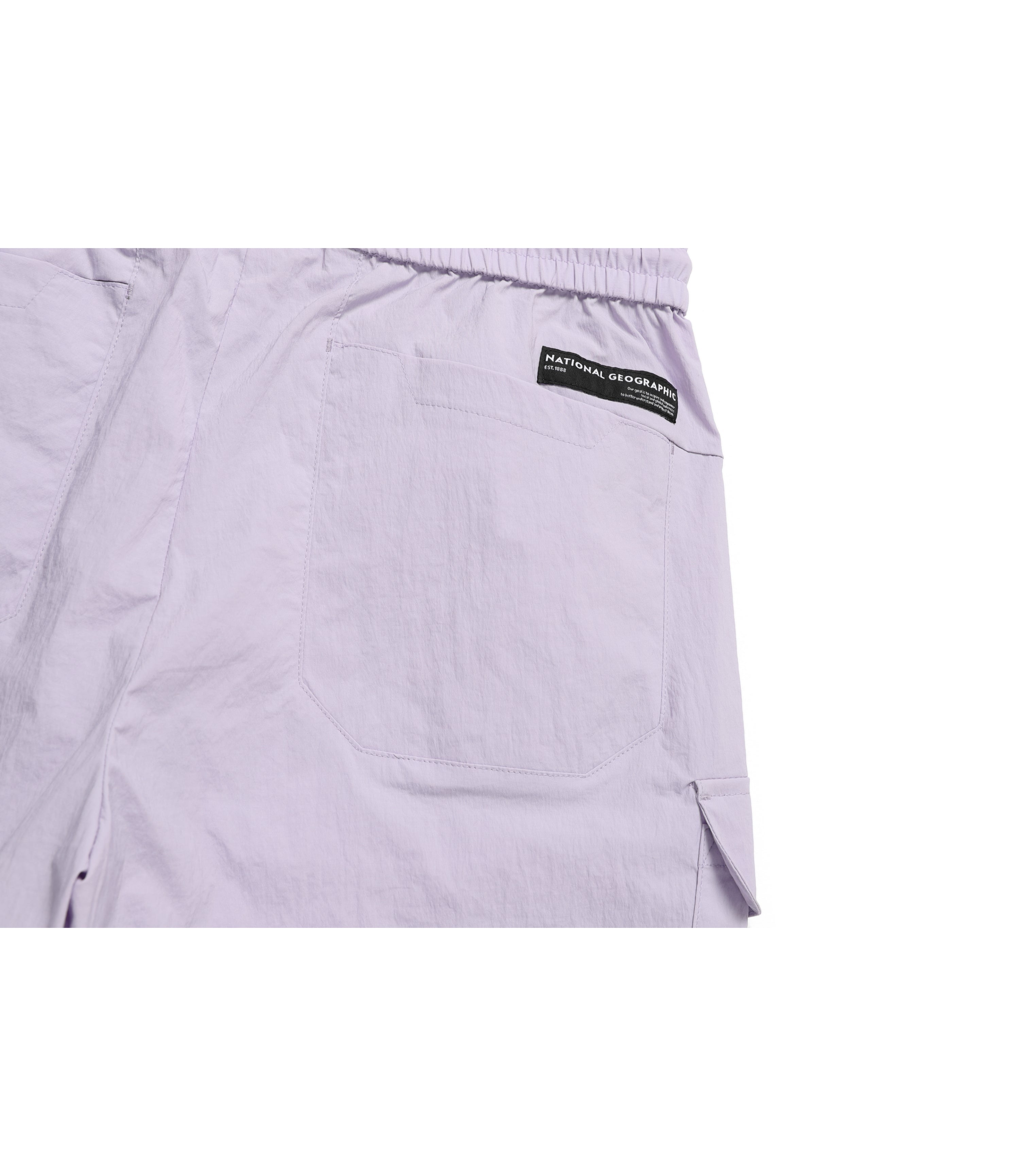 Women's CYGNUS Woven Stretch Cargo Pocket Short Pants<br>LAVENDER