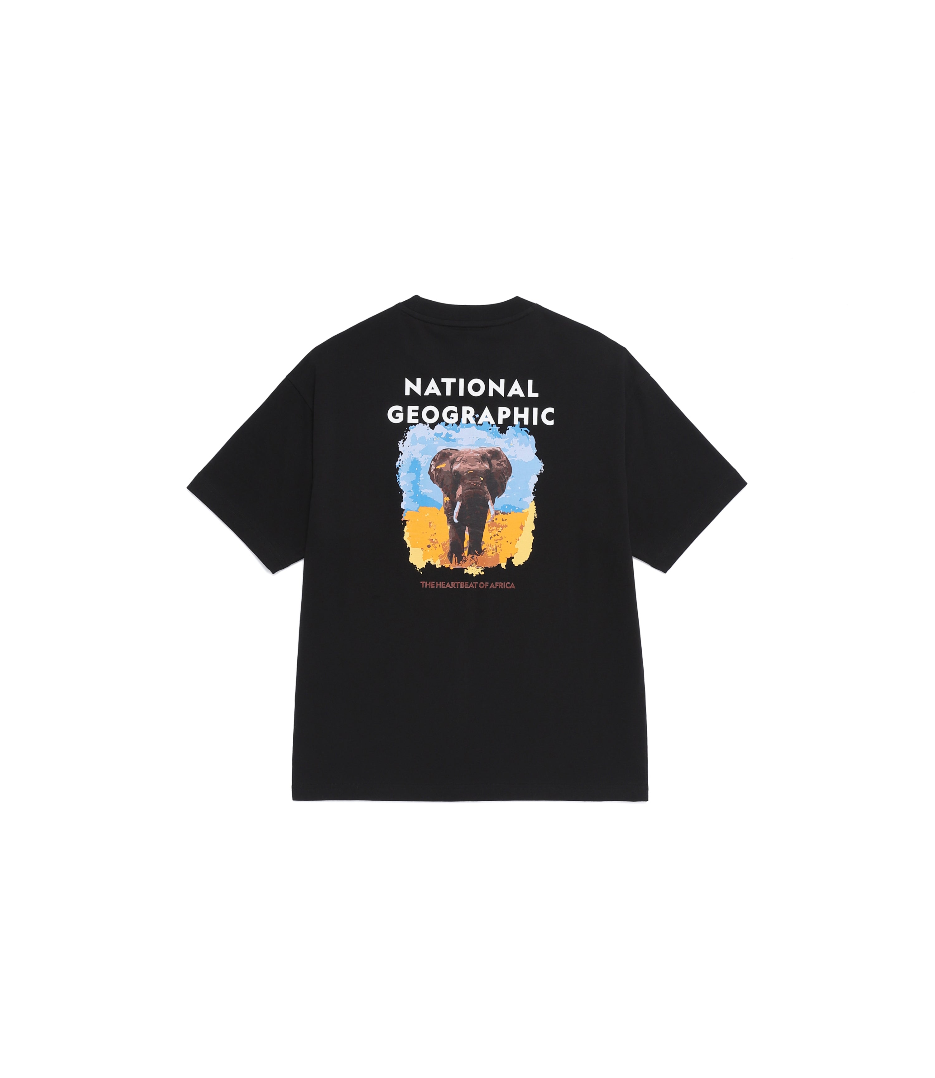 Unisex RATEL Regen Animal Big Graphic Short Sleeve Tee<br>BLACK