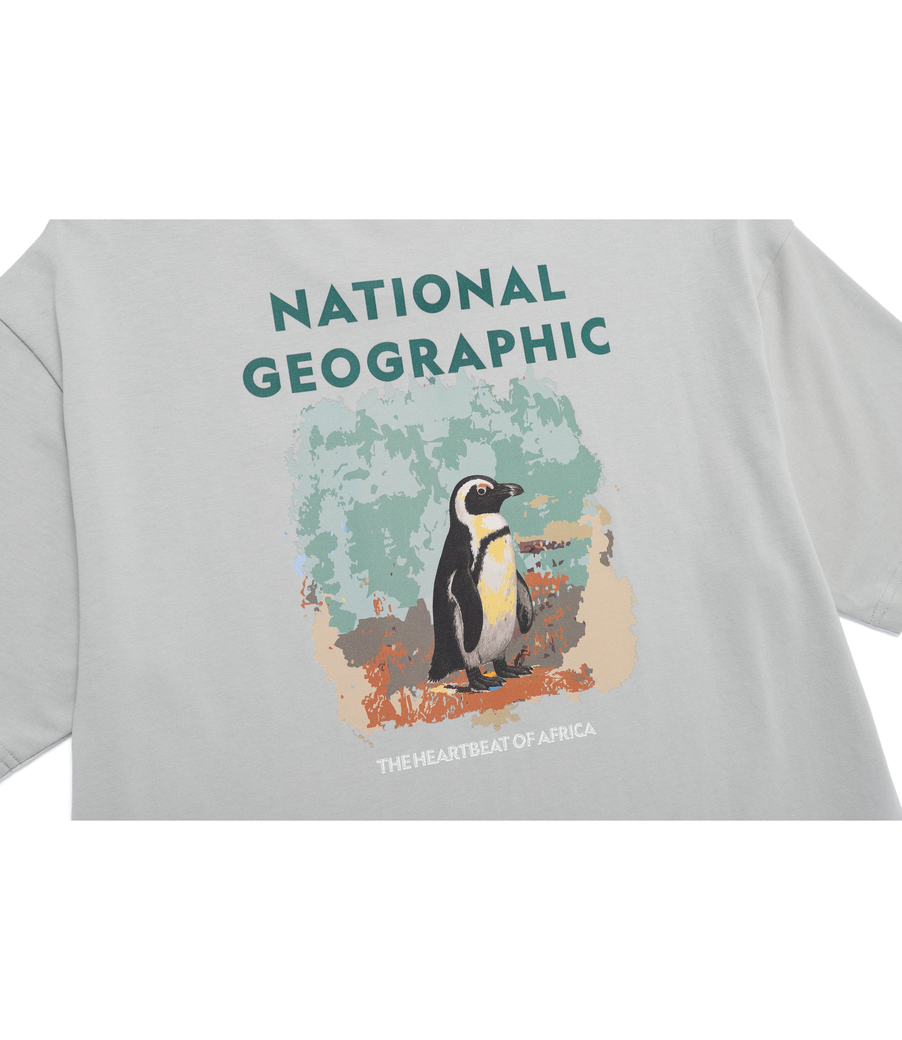 Unisex RATEL Regen Animal Big Graphic Short Sleeve Tee<br>LIGHT KHAKI