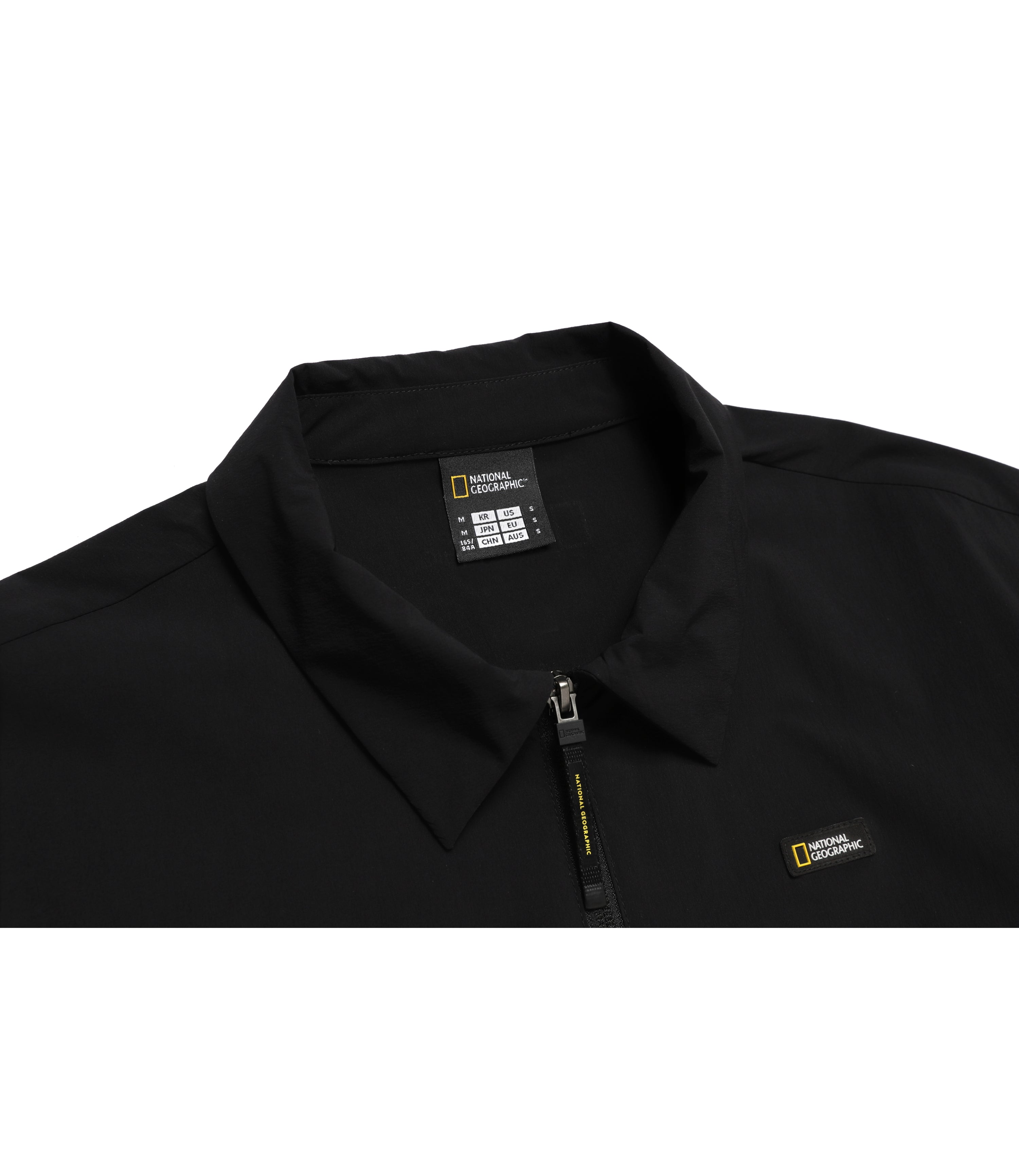 Women's ADELIE Lightweight Woven Stretch Collar Dress<br>CARBON BLACK