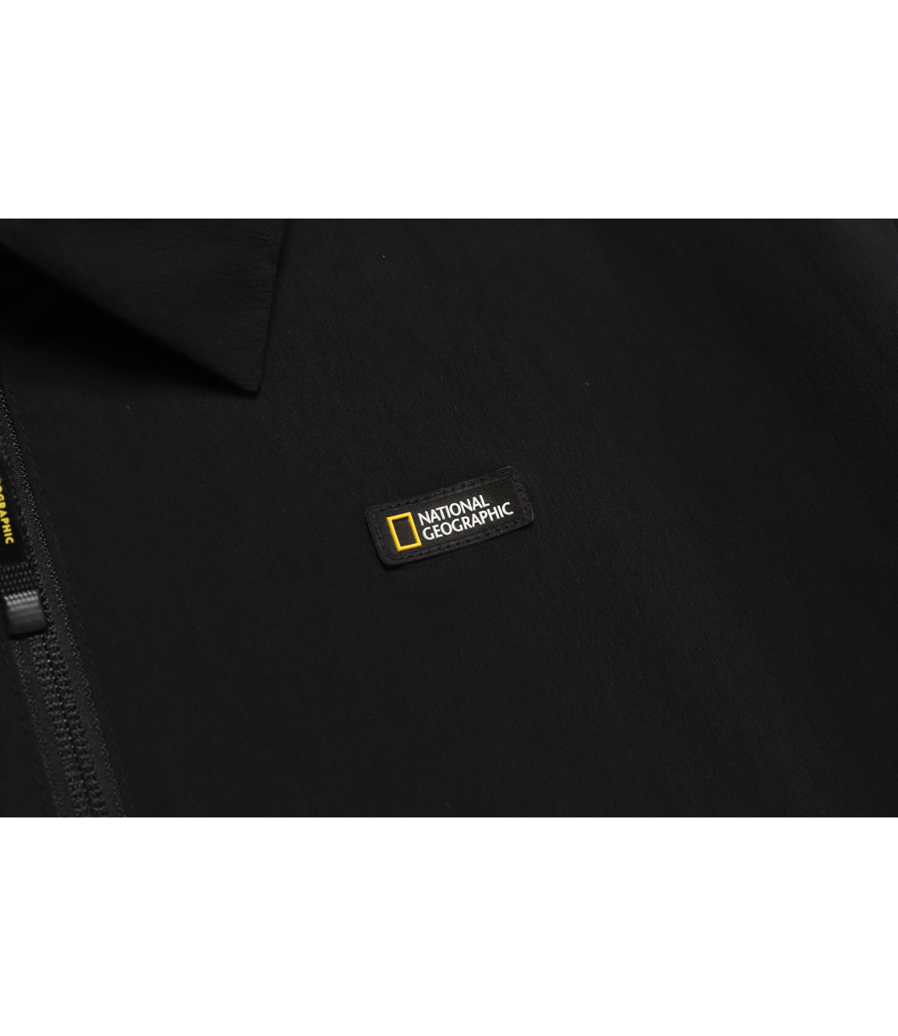 Women's ADELIE Lightweight Woven Stretch Collar Dress<br>CARBON BLACK