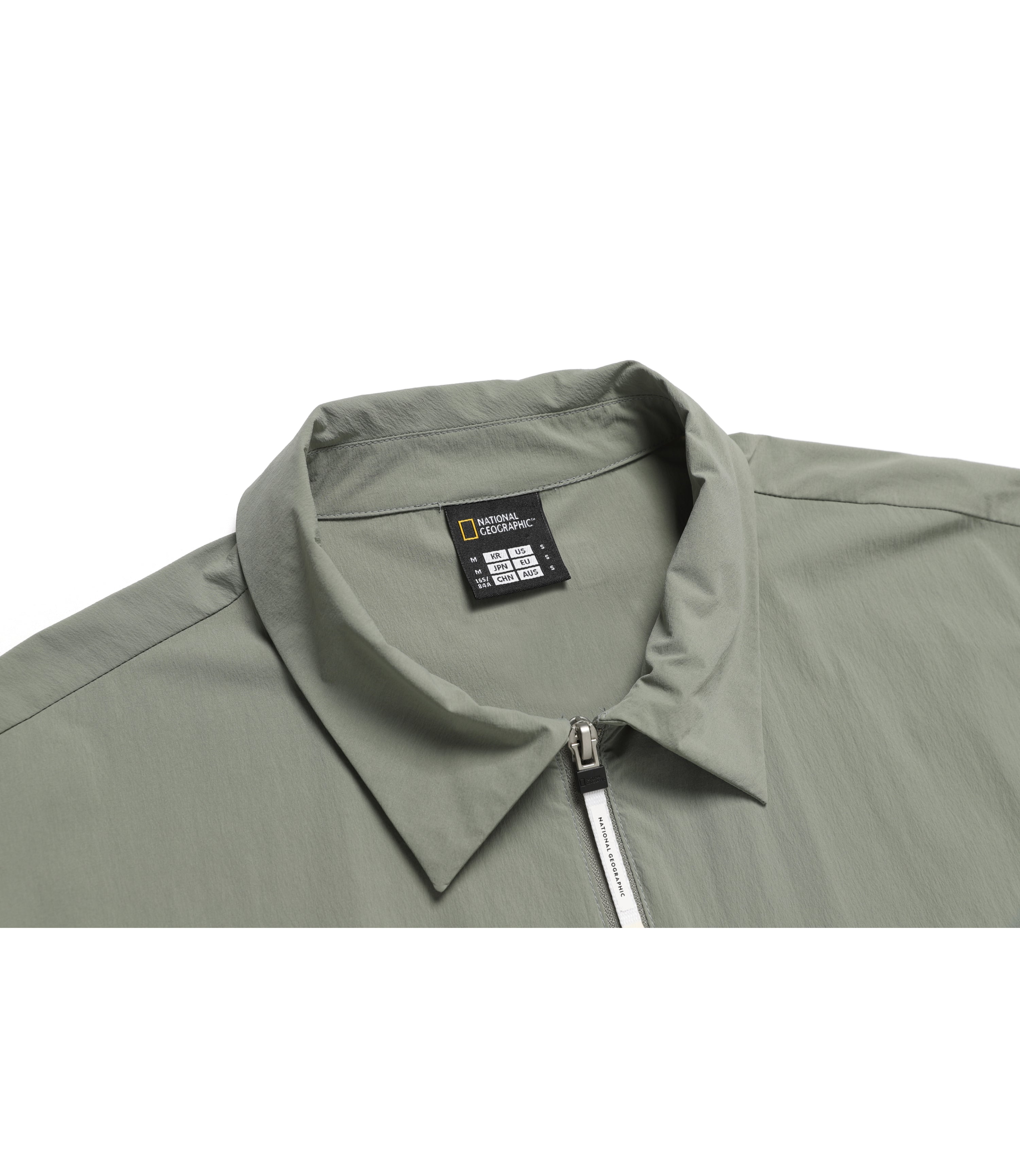 Women's ADELIE Lightweight Woven Stretch Collar Dress<br>LICHEN KHAKI