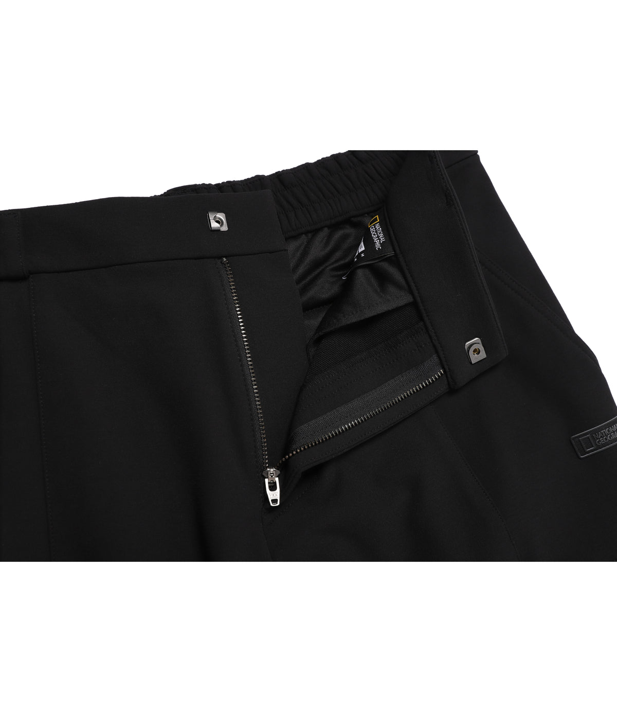 Men's Urban Square Stretch Semi Regular Fit Straight Pants<br>BLACK