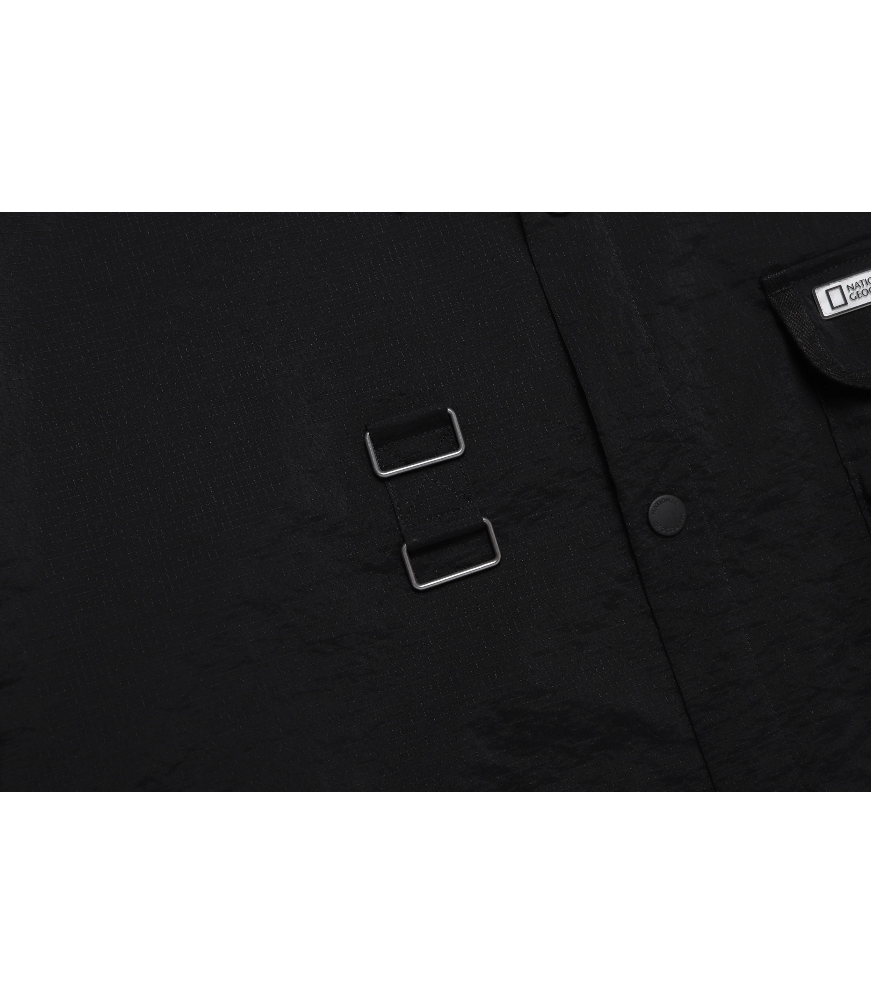 Men's NRN Utility Nylon Long Sleeve Shirket<br>CARBON BLACK