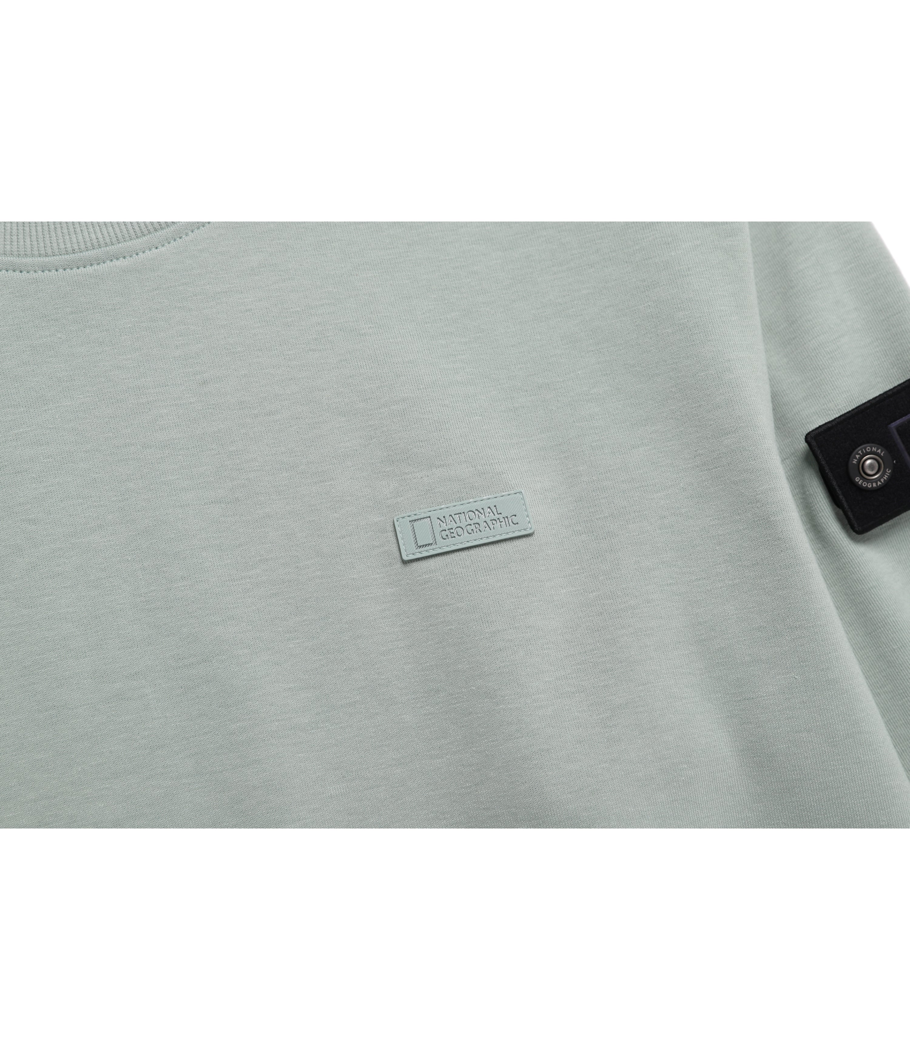 Unisex BLUEFFIN Logo Semi-Over Fit Sweatshirts<br>KHAKI GREEN