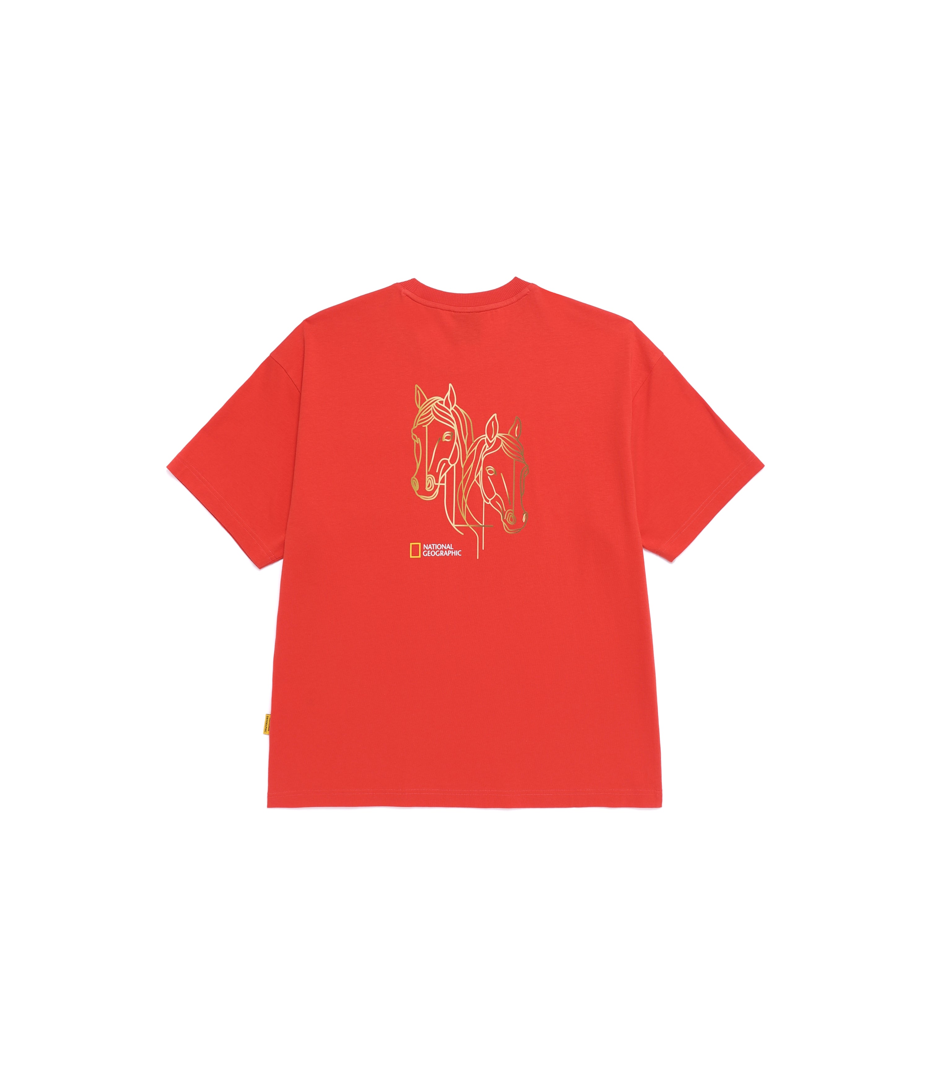 Unisex Year Of The Horse Graphic Pocket Tee<br>RED