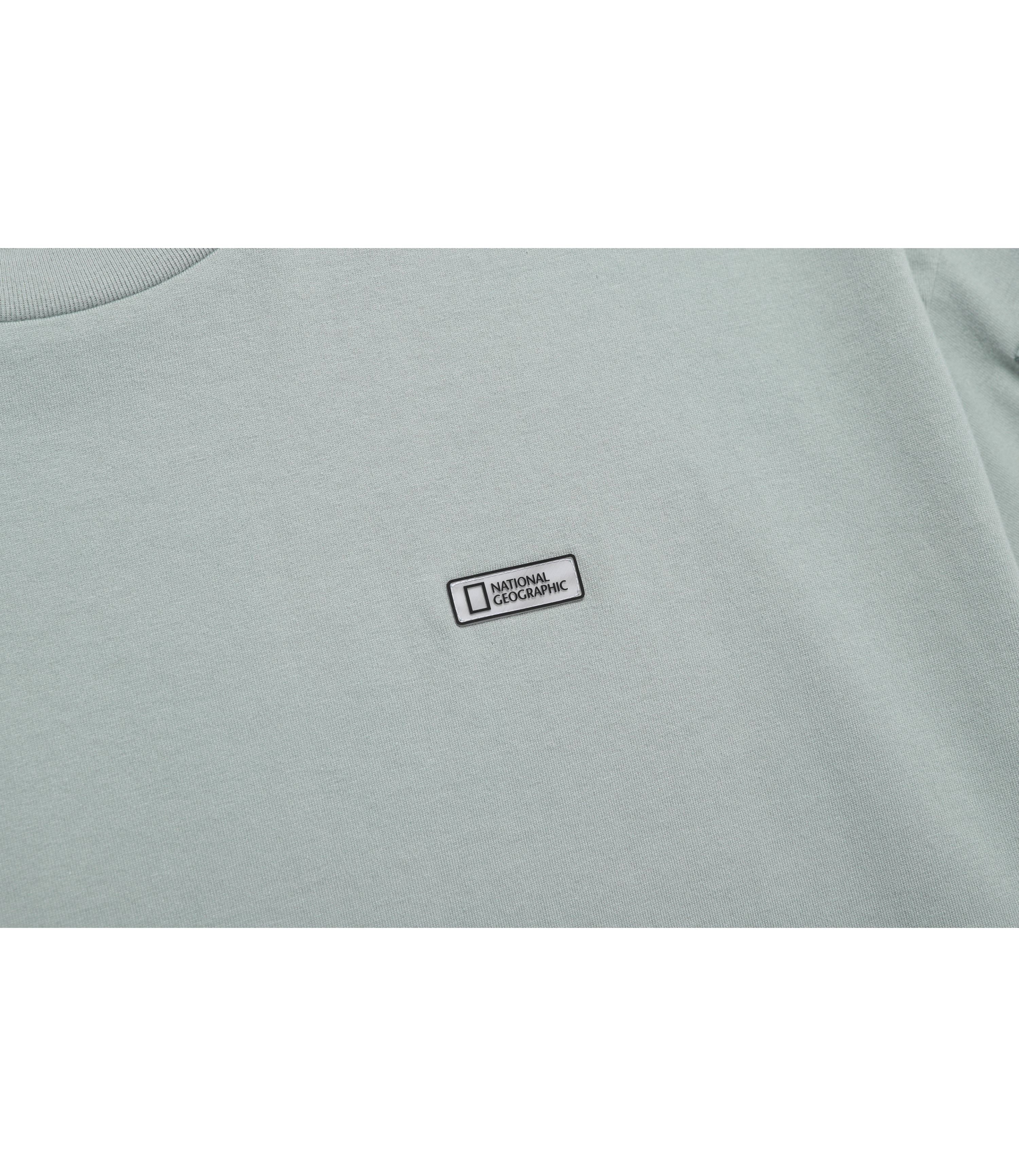 Men's NRN Sleeve Pocket Semi-Over Fit Short Sleeve Tee<br>KHAKI GREEN