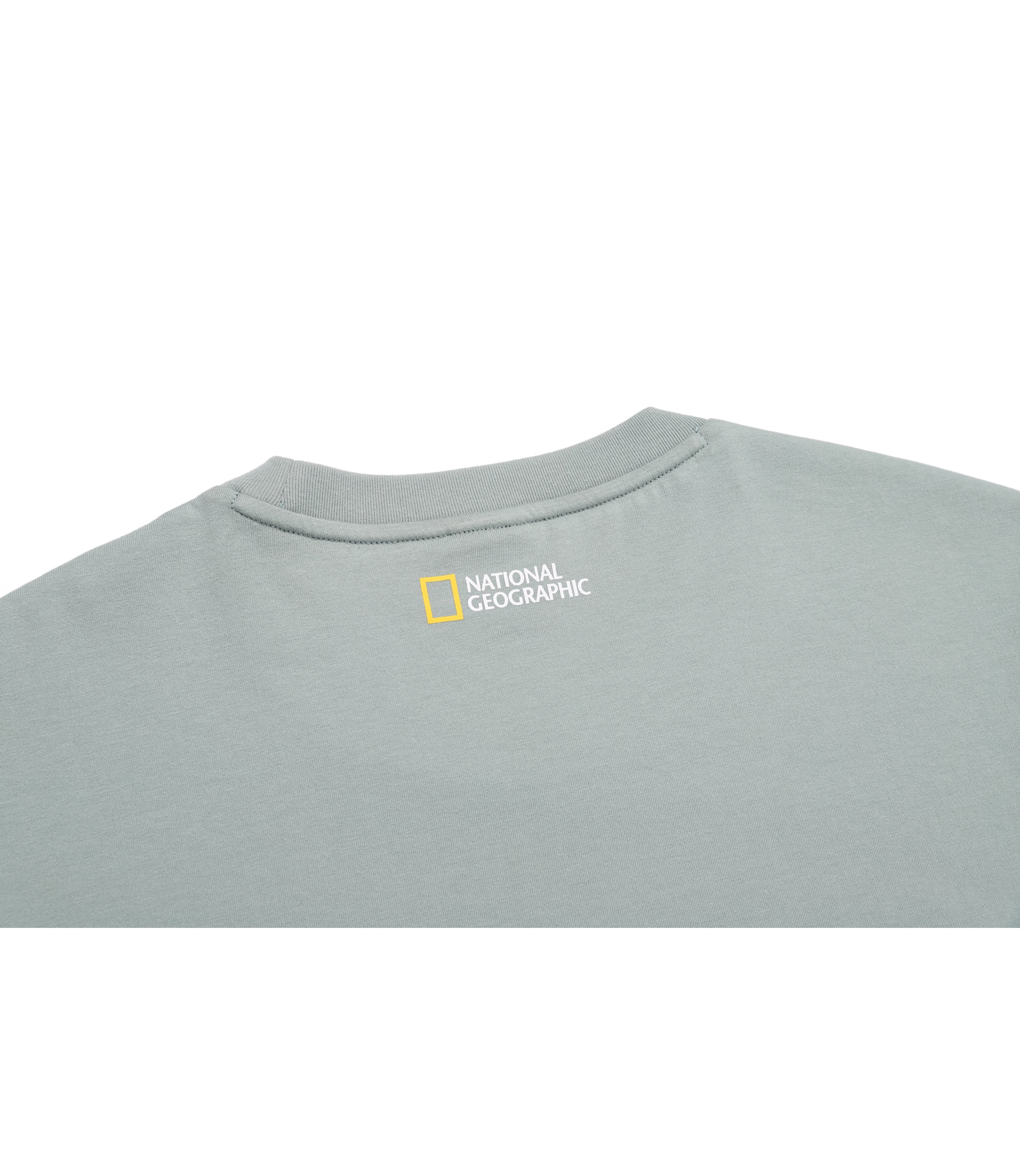 Men's NRN Sleeve Pocket Semi-Over Fit Short Sleeve Tee<br>KHAKI GREEN