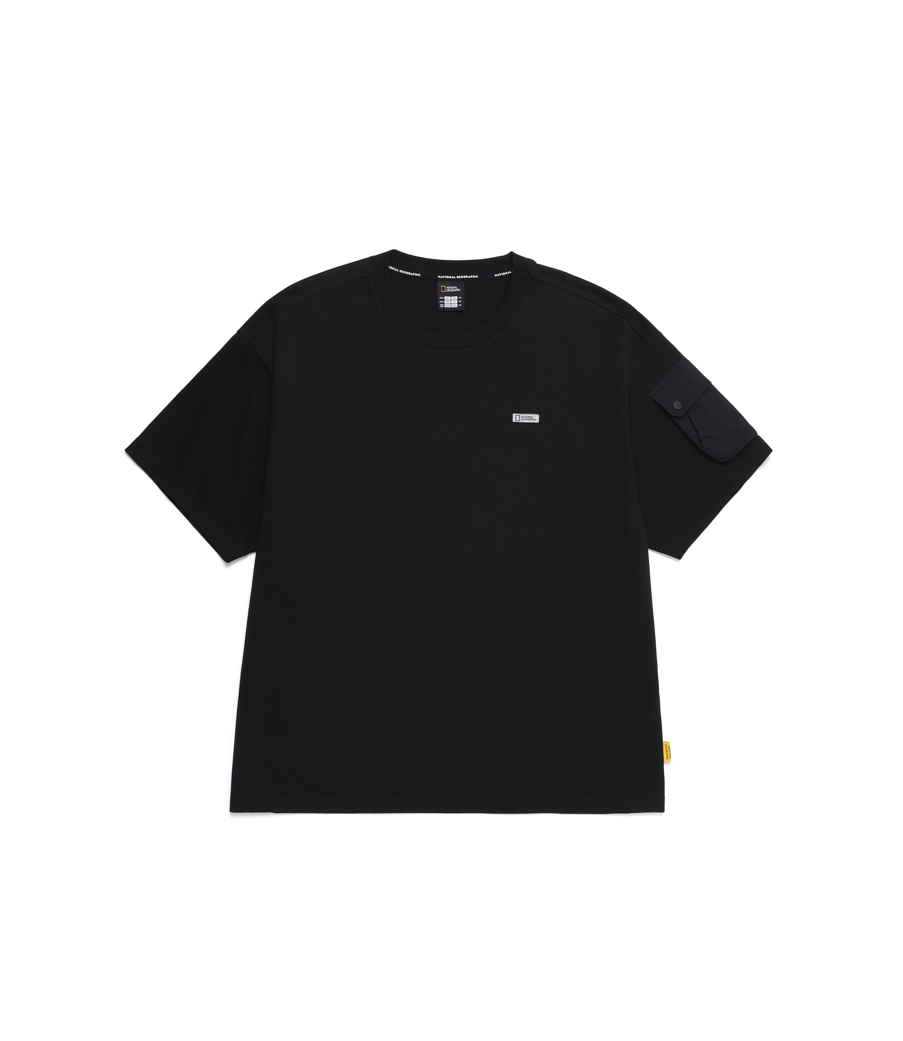 Men's NRN Sleeve Pocket Semi-Over Fit Short Sleeve Tee<br>CARBON BLACK
