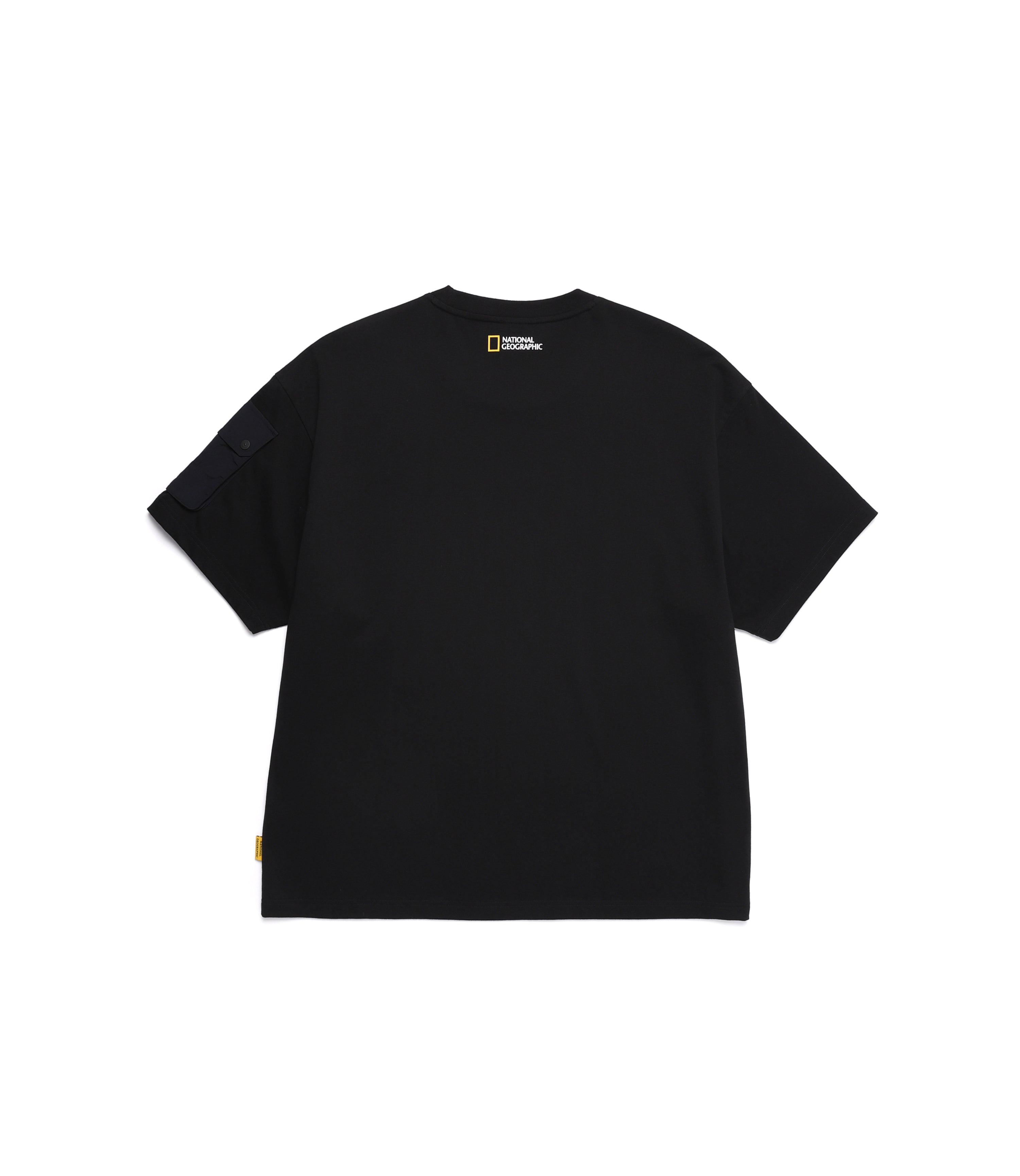 Men's NRN Sleeve Pocket Semi-Over Fit Short Sleeve Tee<br>CARBON BLACK