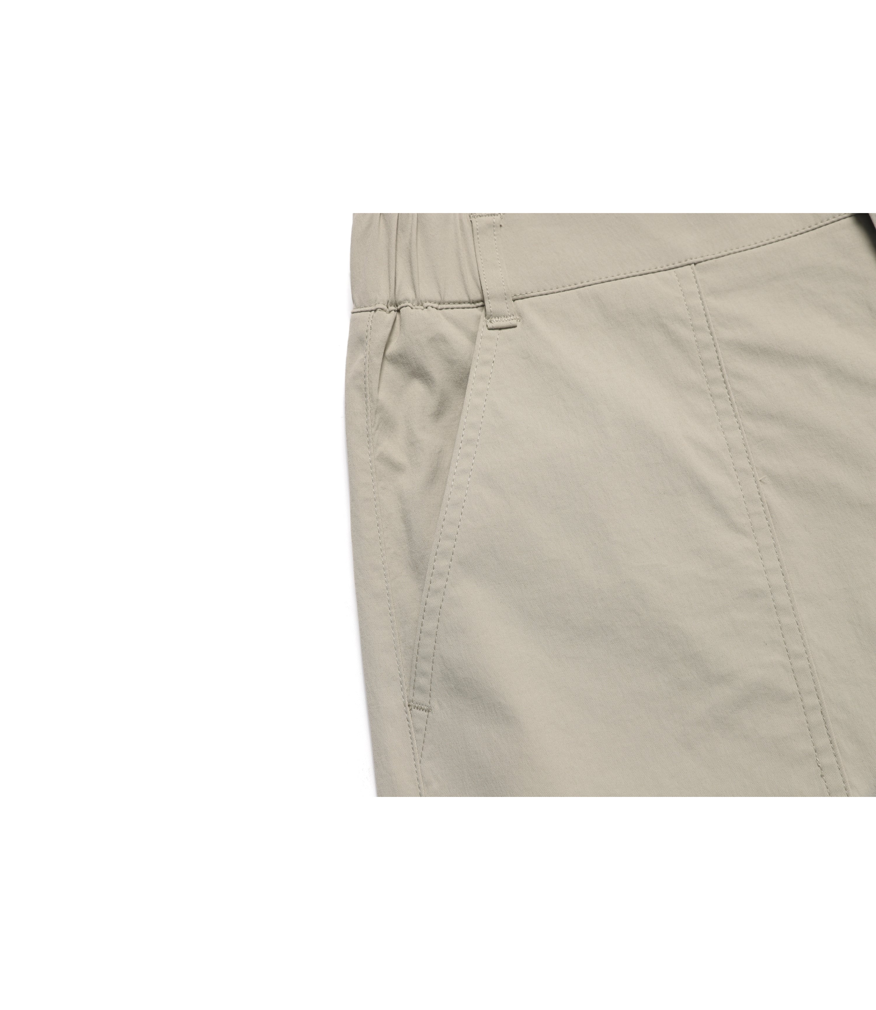 Women's Big Pocket Basic Short Pants<br>MOURNING BEIGE