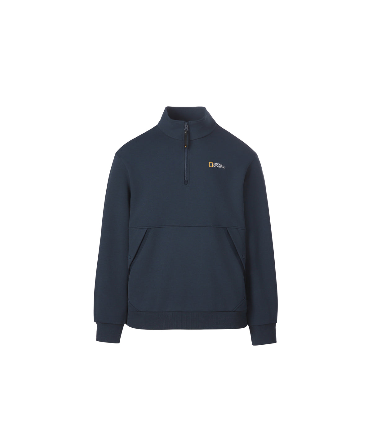 Unisex Fleece Half Zip-Up Sweatshirt<br>BLUE NAVY
