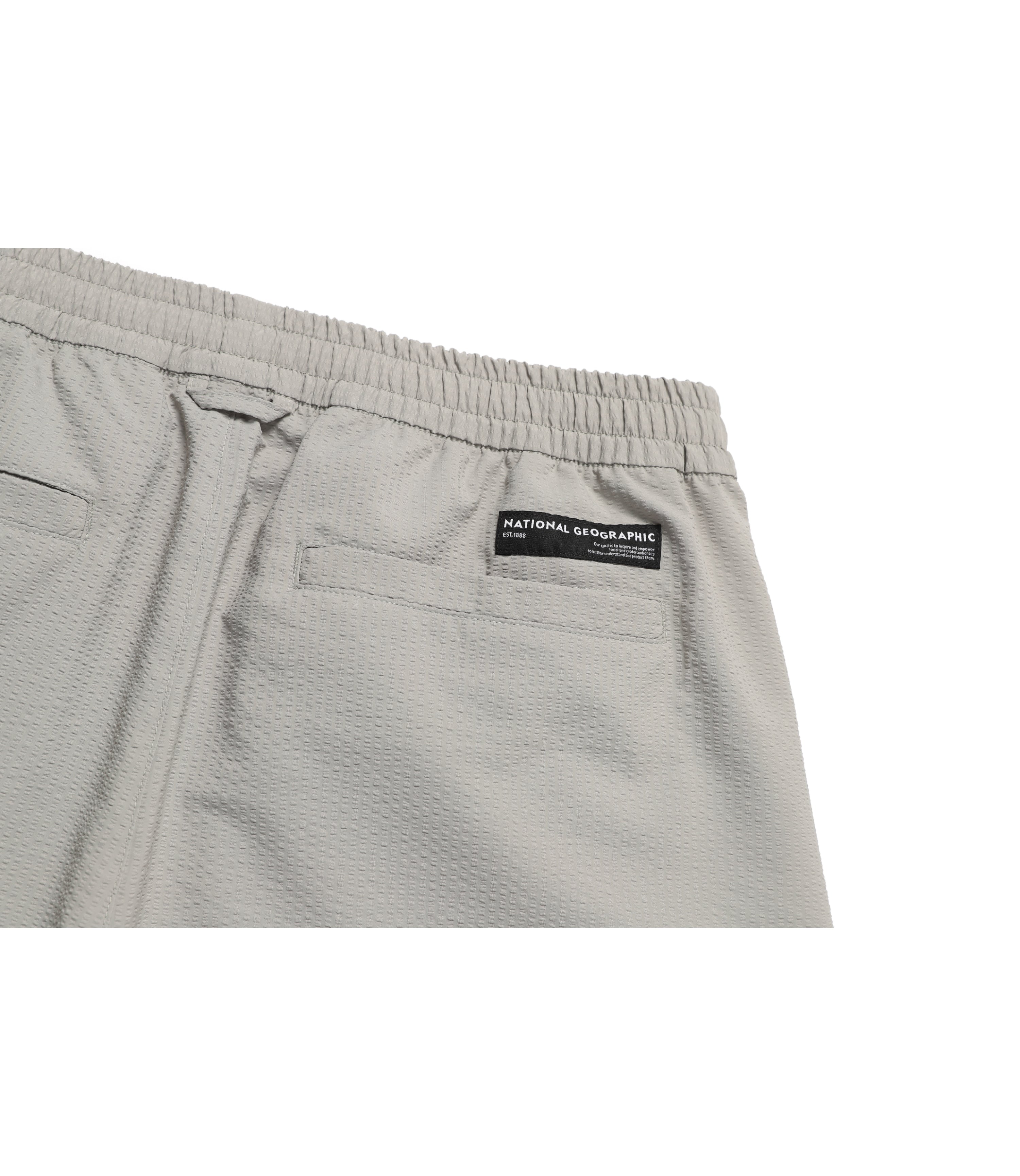 Men's Seersucher Set-Up Short Pants<br>MOURNING BEIGE