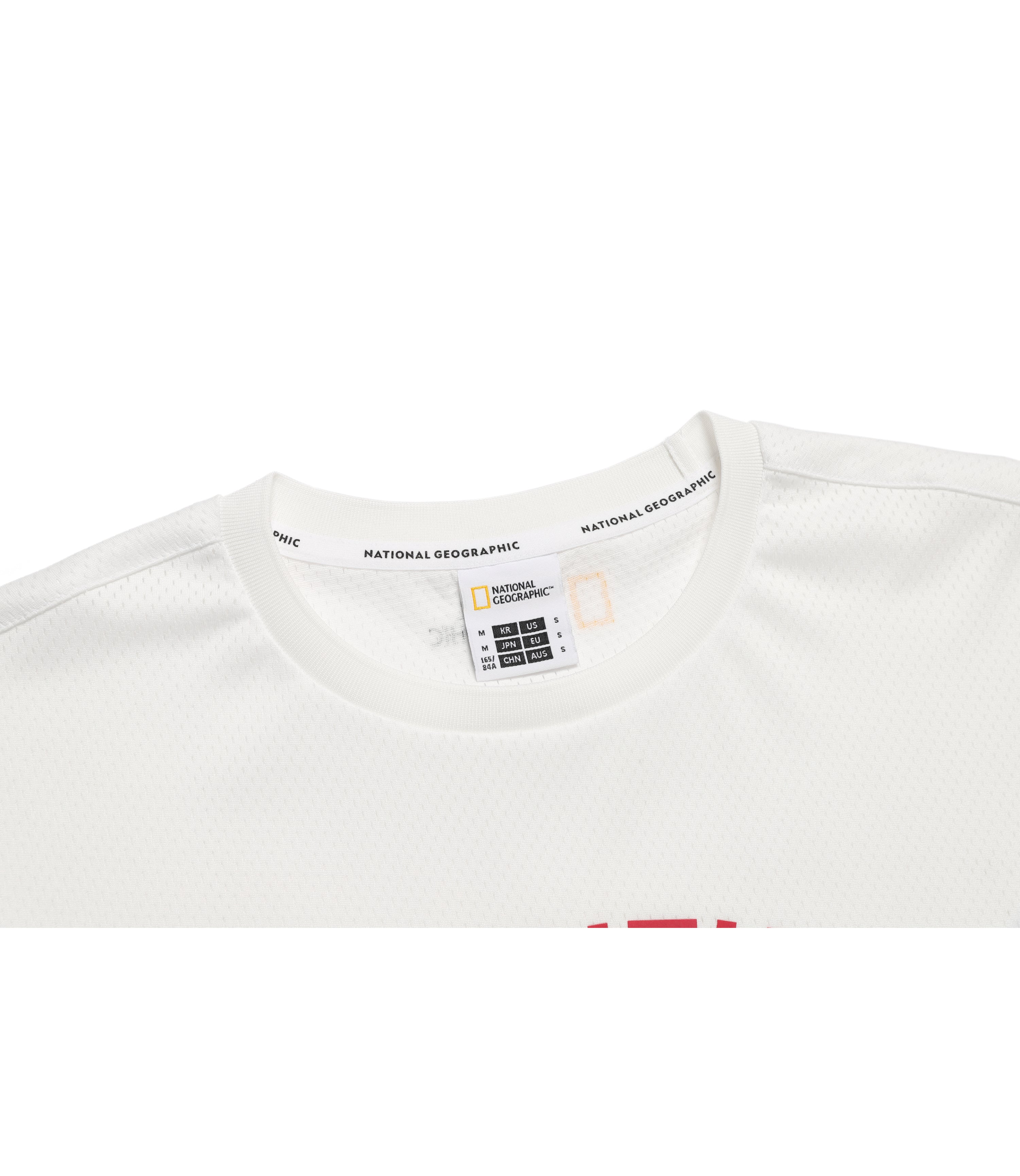 Women's Mesh Crop Graphic Short Sleeve Tee<br>WHITE