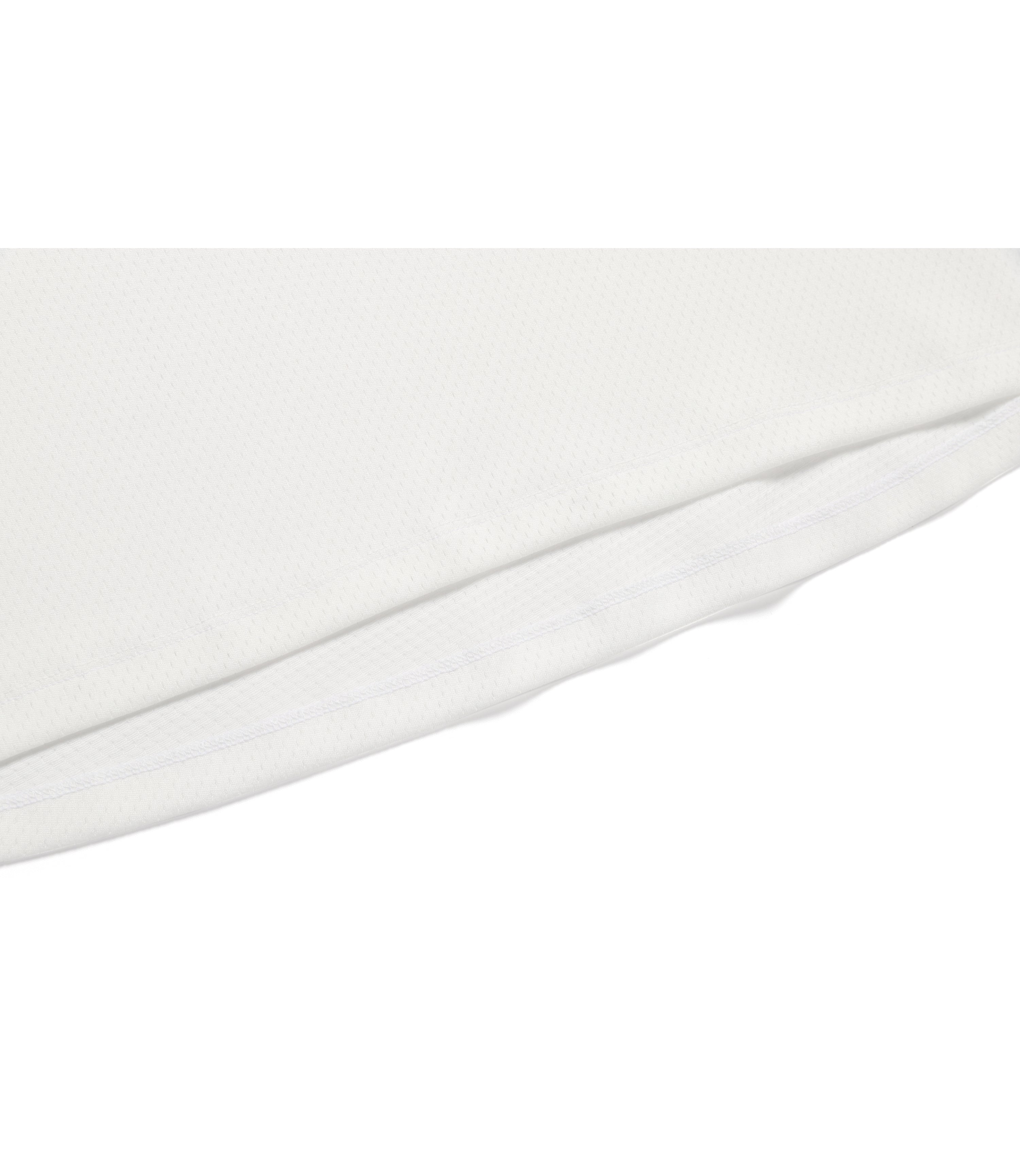 Women's Mesh Crop Graphic Short Sleeve Tee<br>WHITE