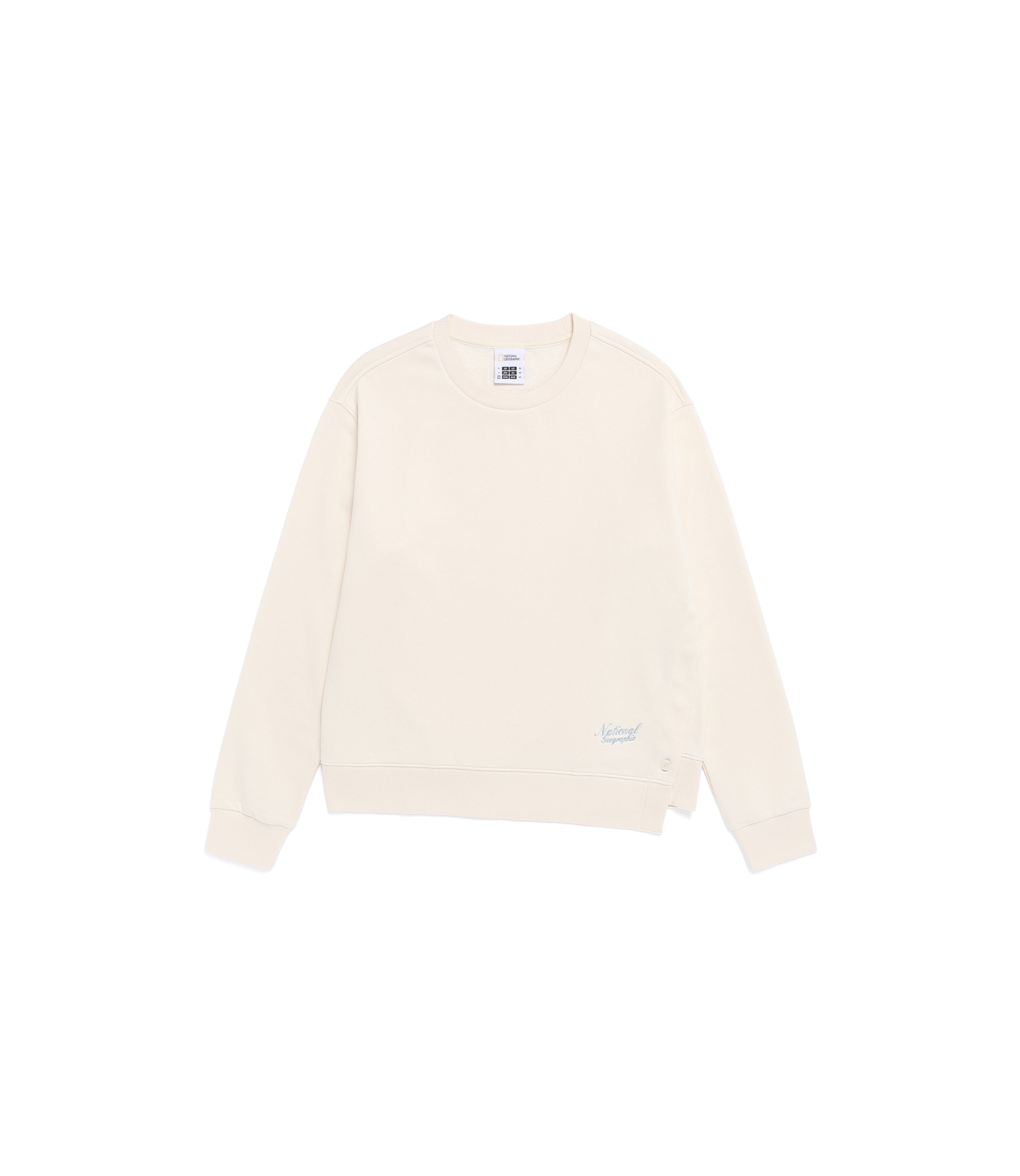 Women's GREVY Semi-Over Fit Modified Sweatshirt<br>IVORY