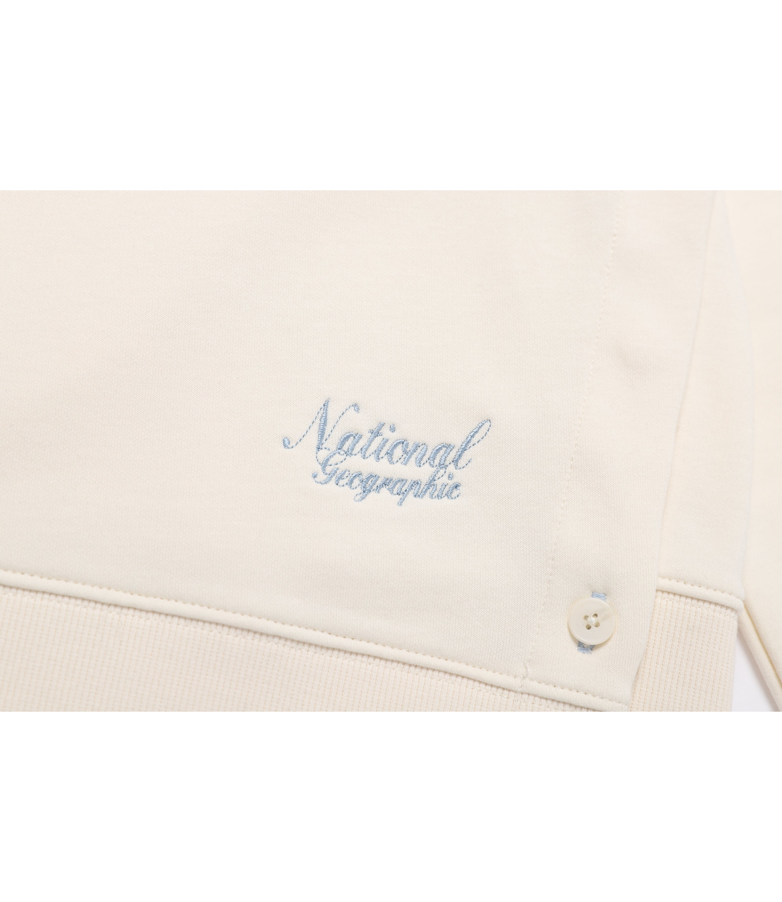 Women's GREVY Semi-Over Fit Modified Sweatshirt<br>IVORY