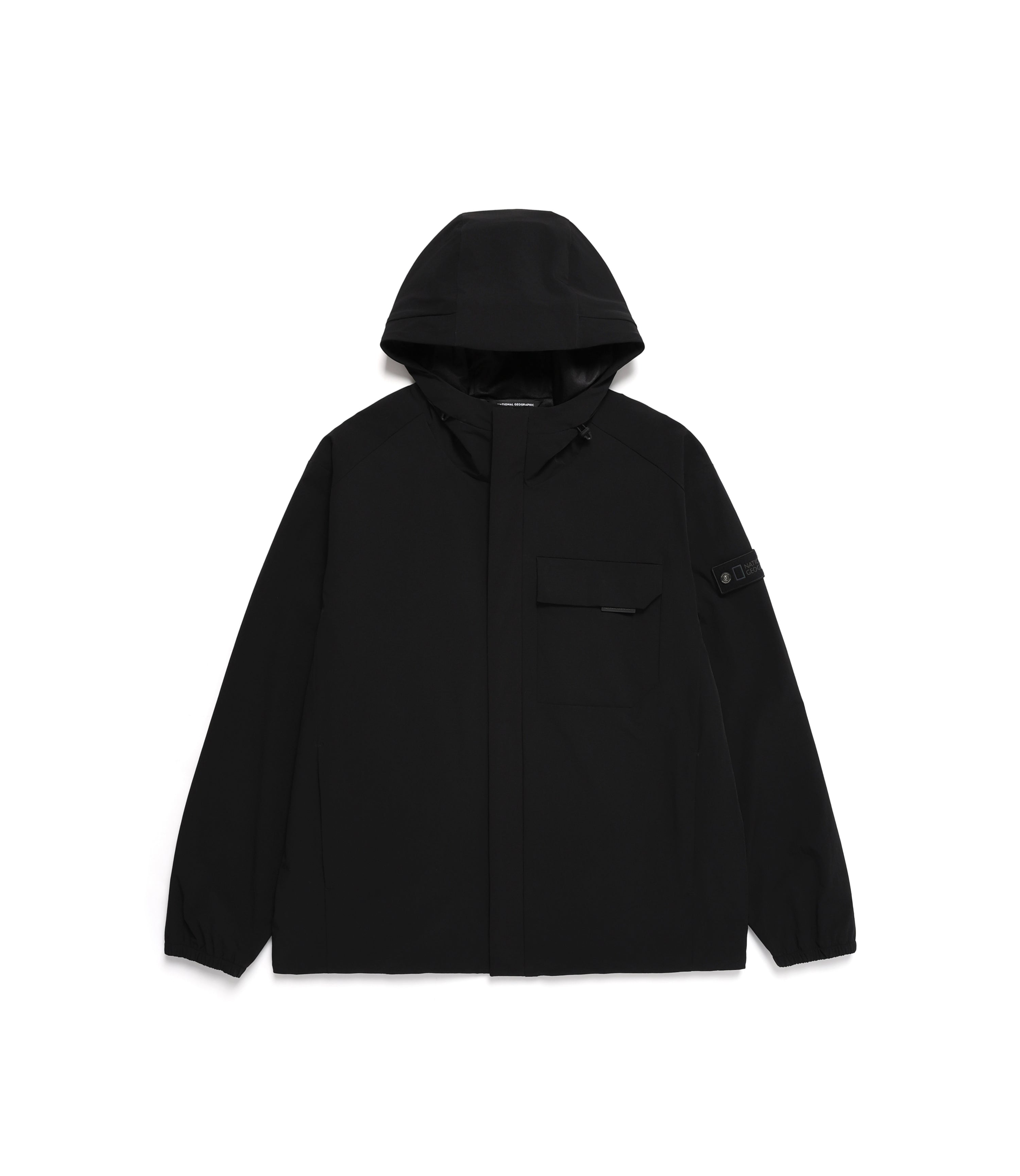 Men's ACTIVE Woven Training Zip Up Jacket<br>CARBON BLACK