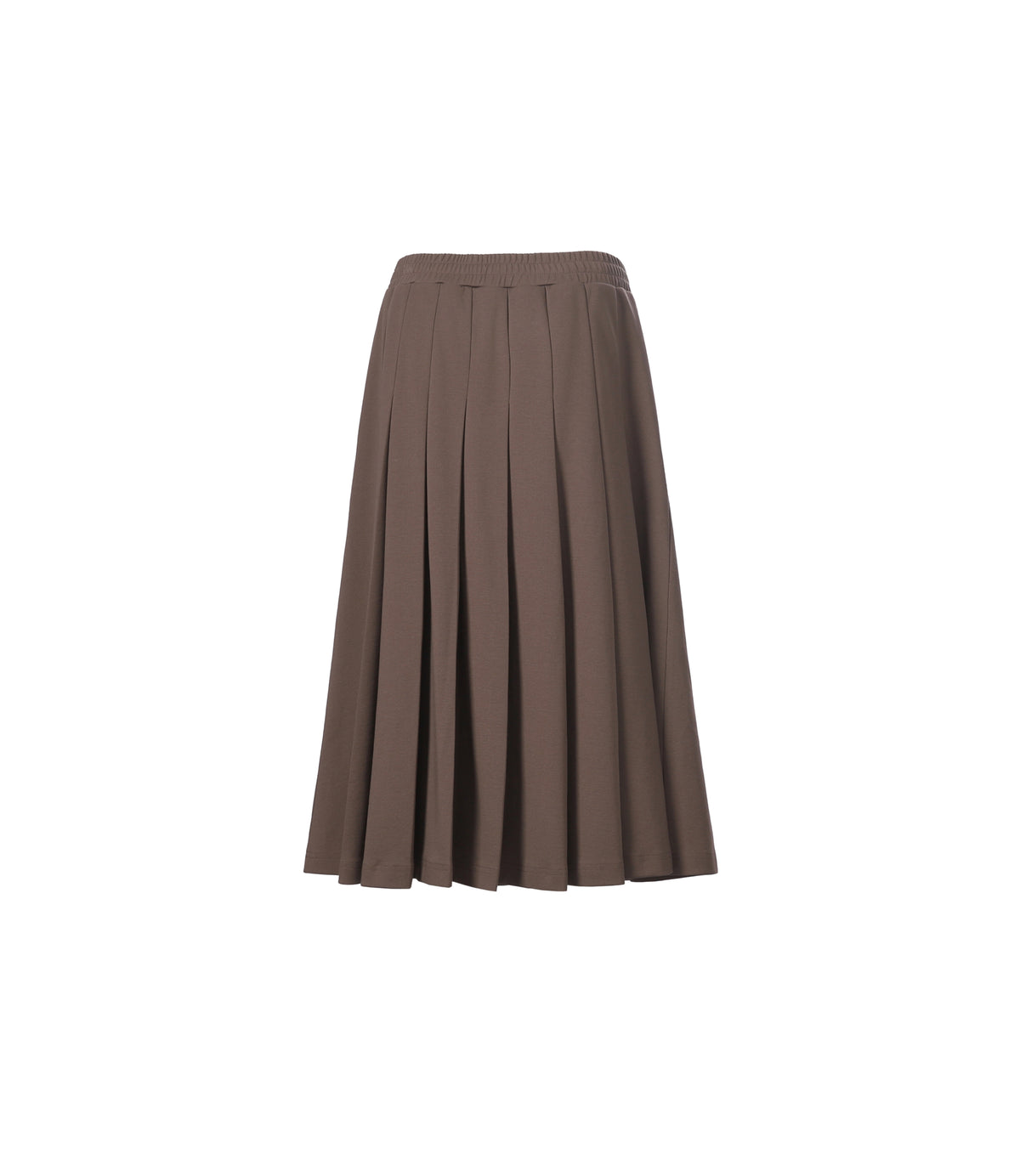 Women's Ponte Pleated Skirt<br>WOOD BROWN