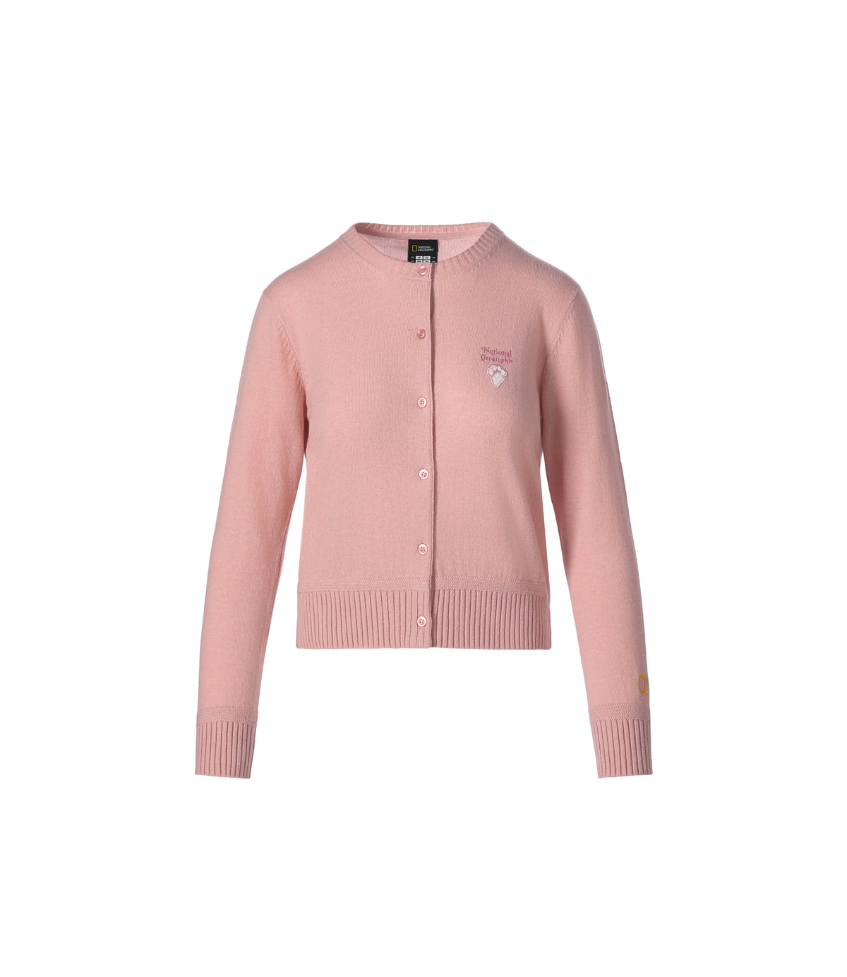 Women's Animal Wappen Knit Cardigan<br>SILVER PINK