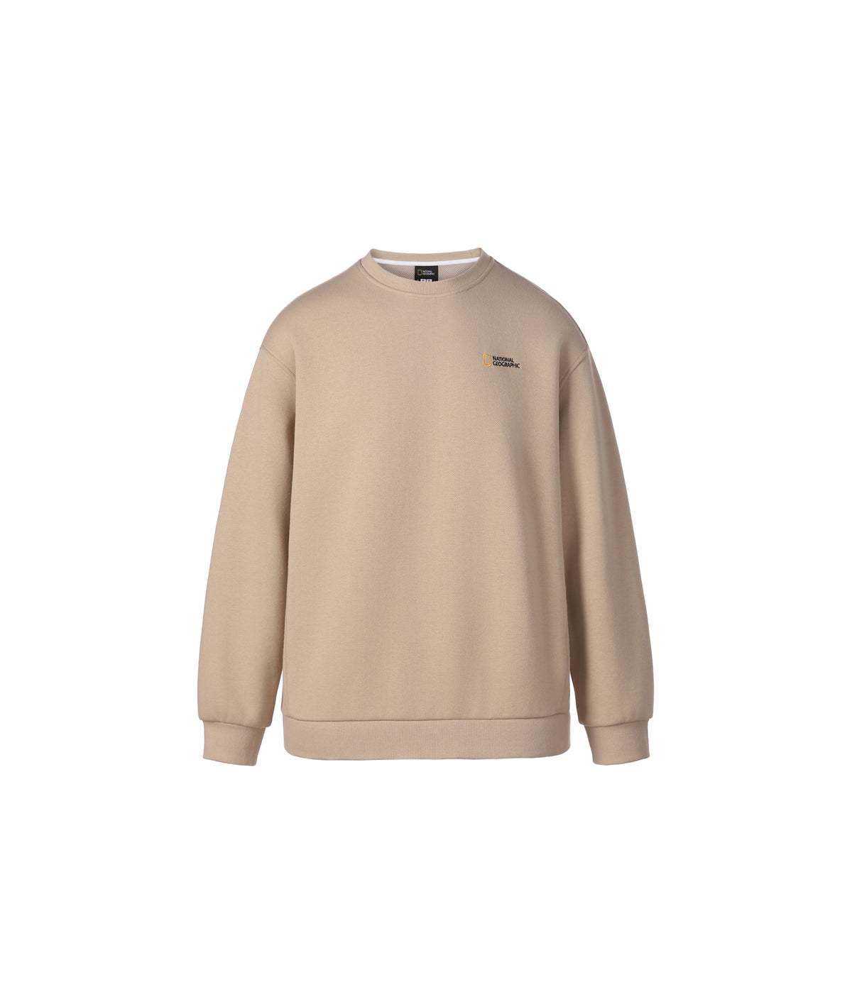 Unisex Animal Graphic Semi-Overfit Sweatshirt<br>MOURNING BEIGE