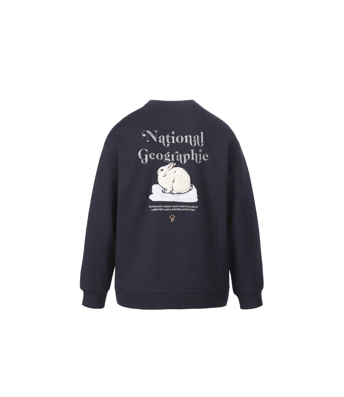 Unisex Animal Graphic Semi-Overfit Sweatshirt<br>MIDNIGHT NAVY