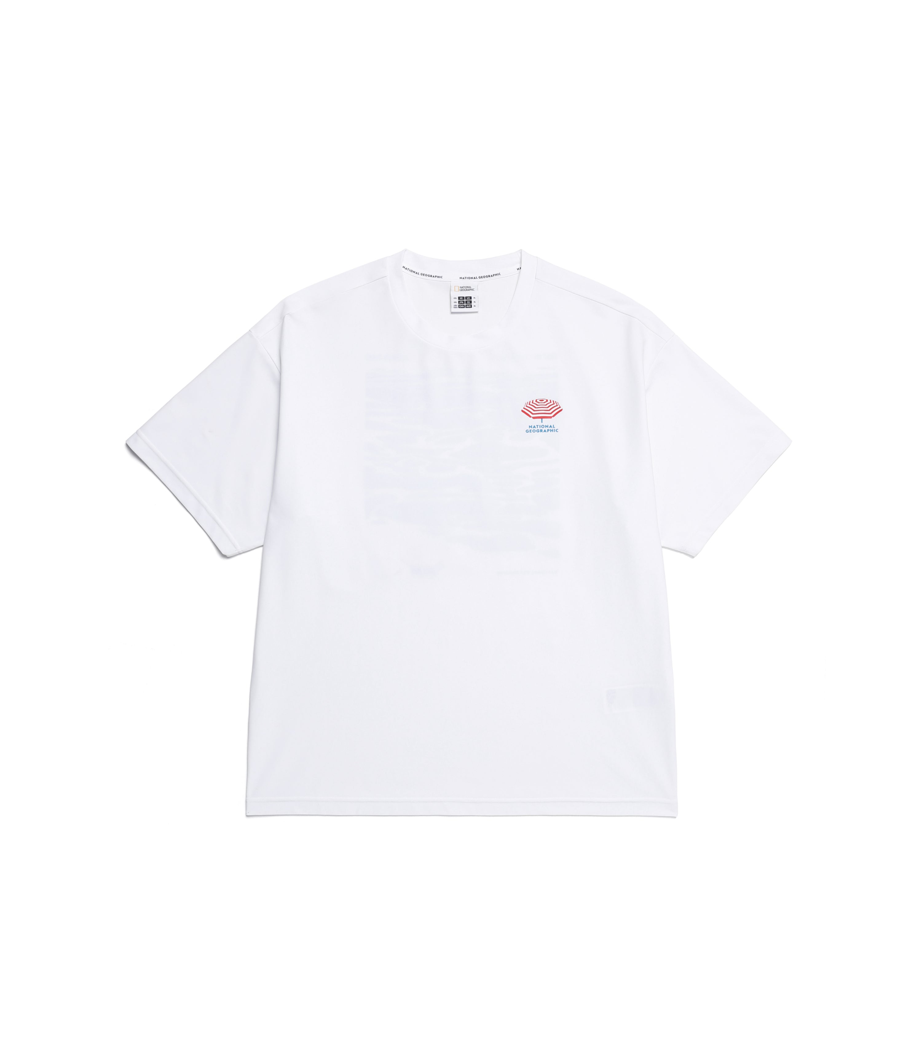 Men's Semi-Over Fit Short Sleeve Rash Guard<br>WHITE