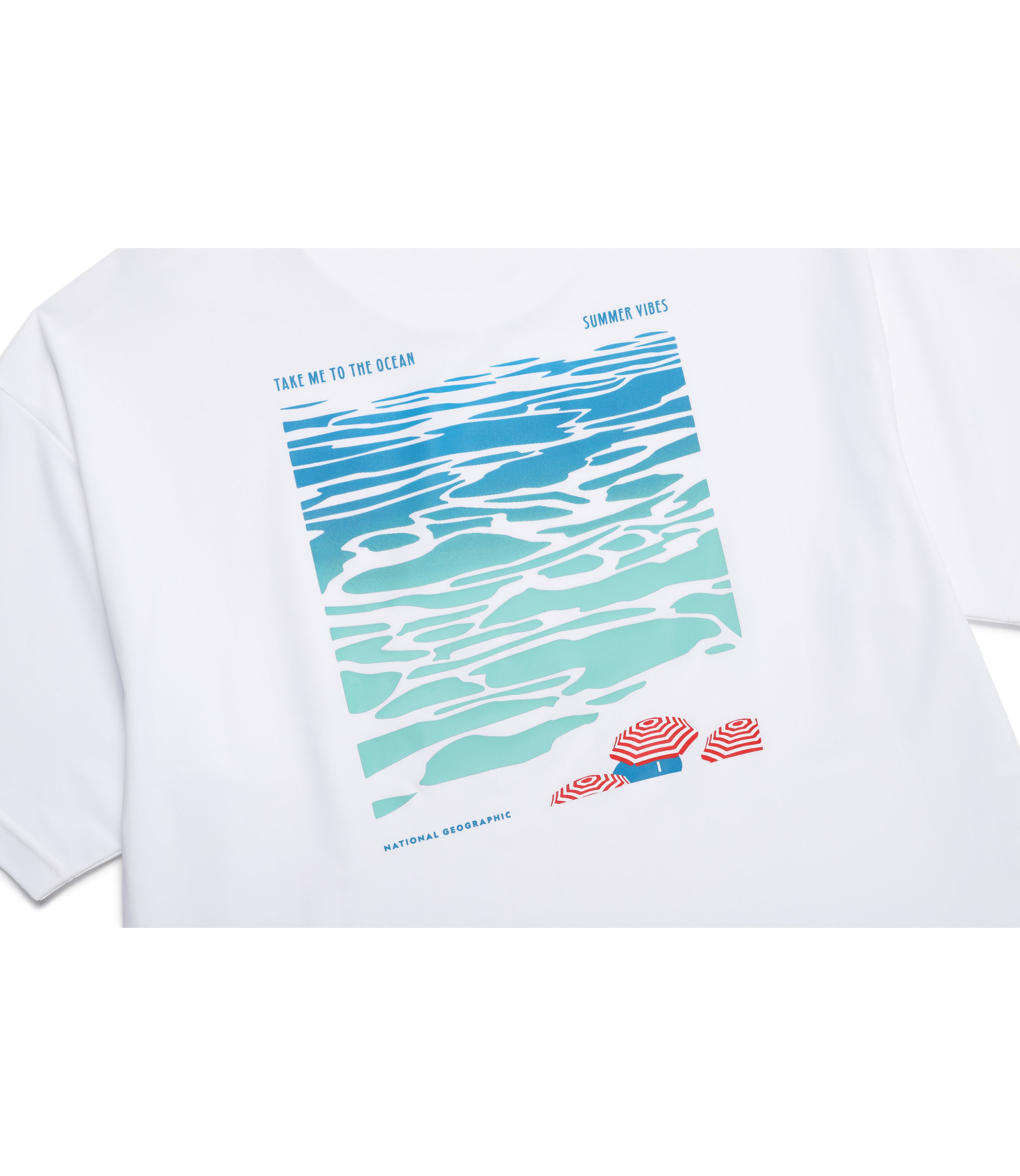 Men's Semi-Over Fit Short Sleeve Rash Guard<br>WHITE