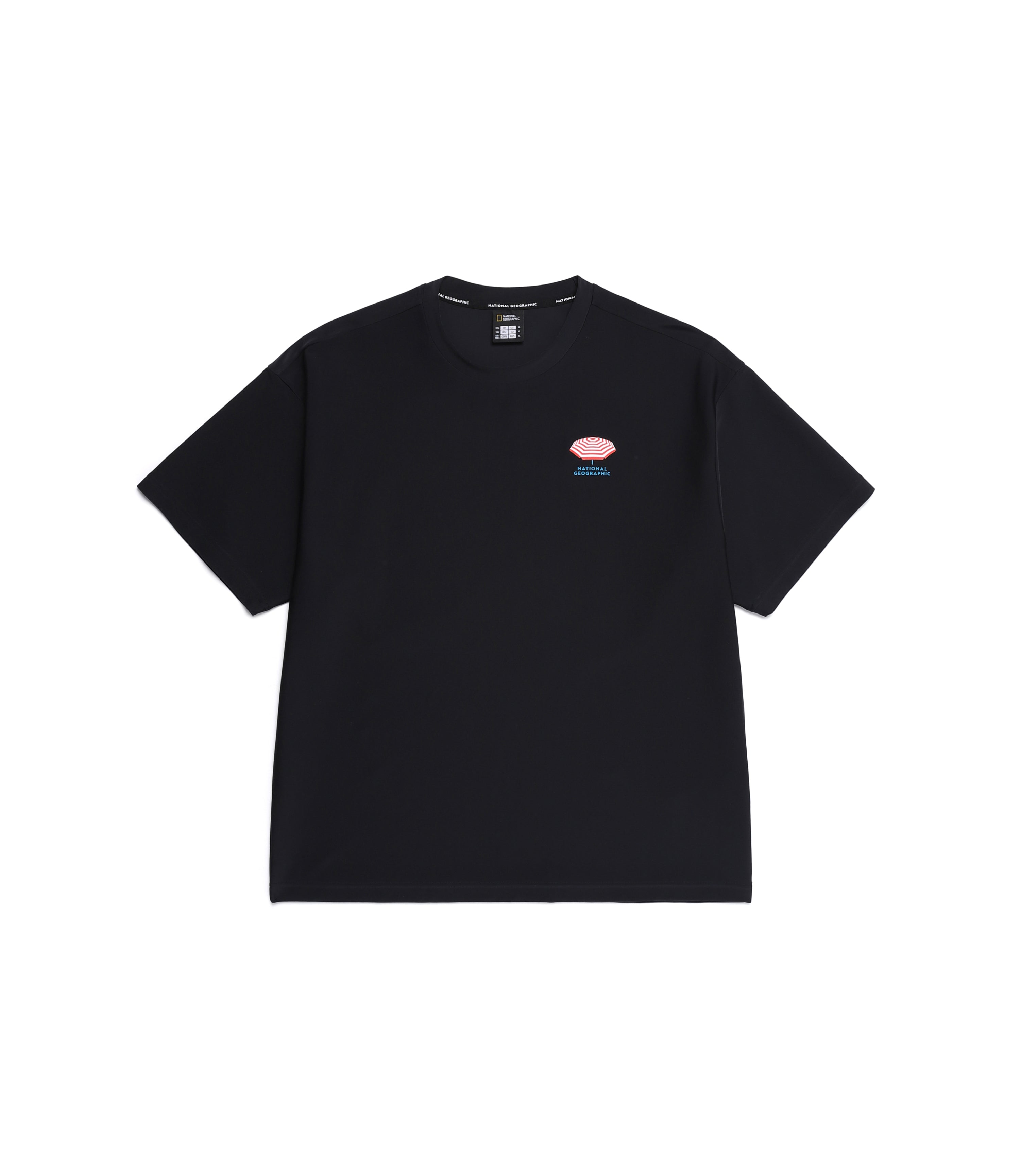 Men's Semi-Over Fit Short Sleeve Rash Guard<br>CARBON BLACK