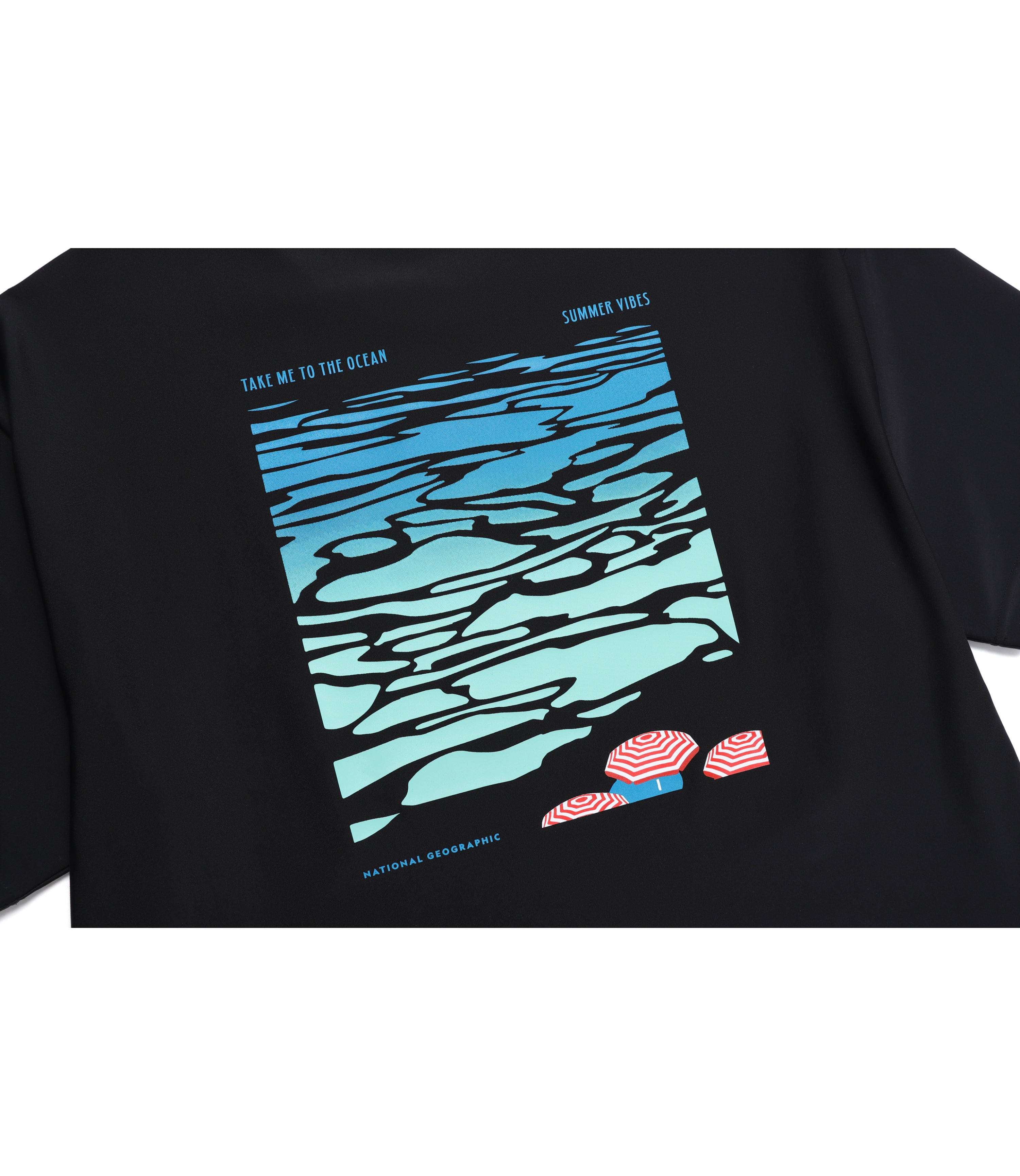 Men's Semi-Over Fit Short Sleeve Rash Guard<br>CARBON BLACK