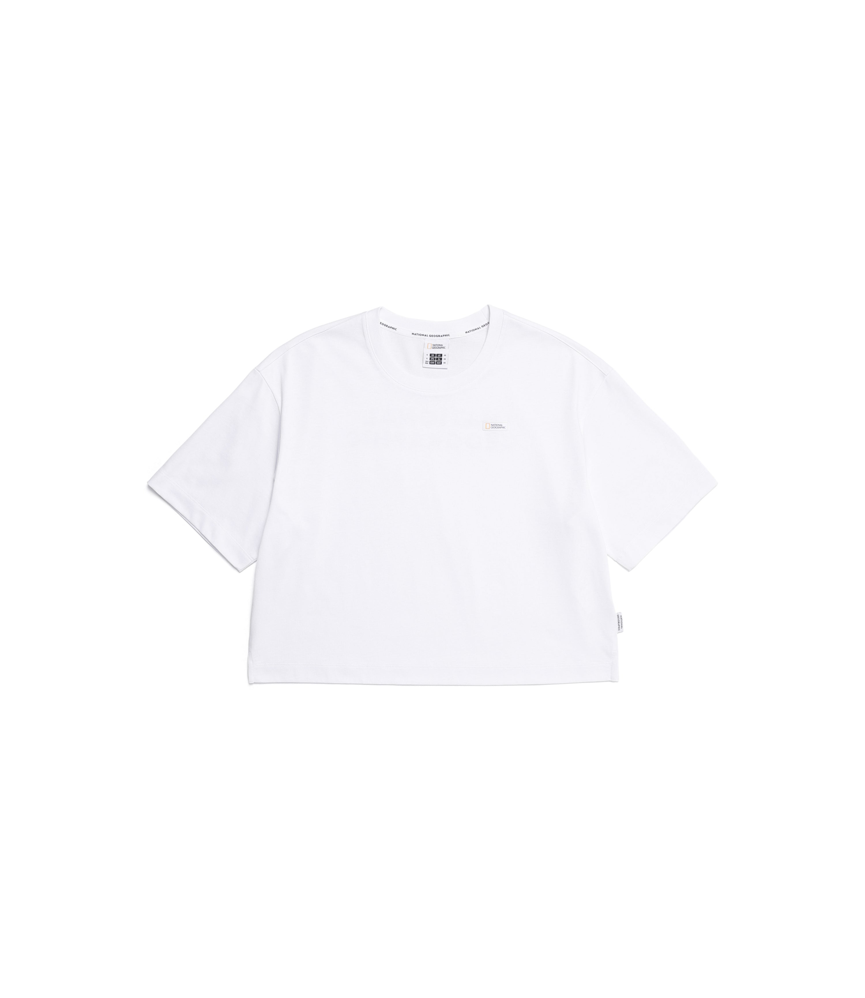 Women's Semi-Crop Regen Short Sleeve Tee<br>WHITE