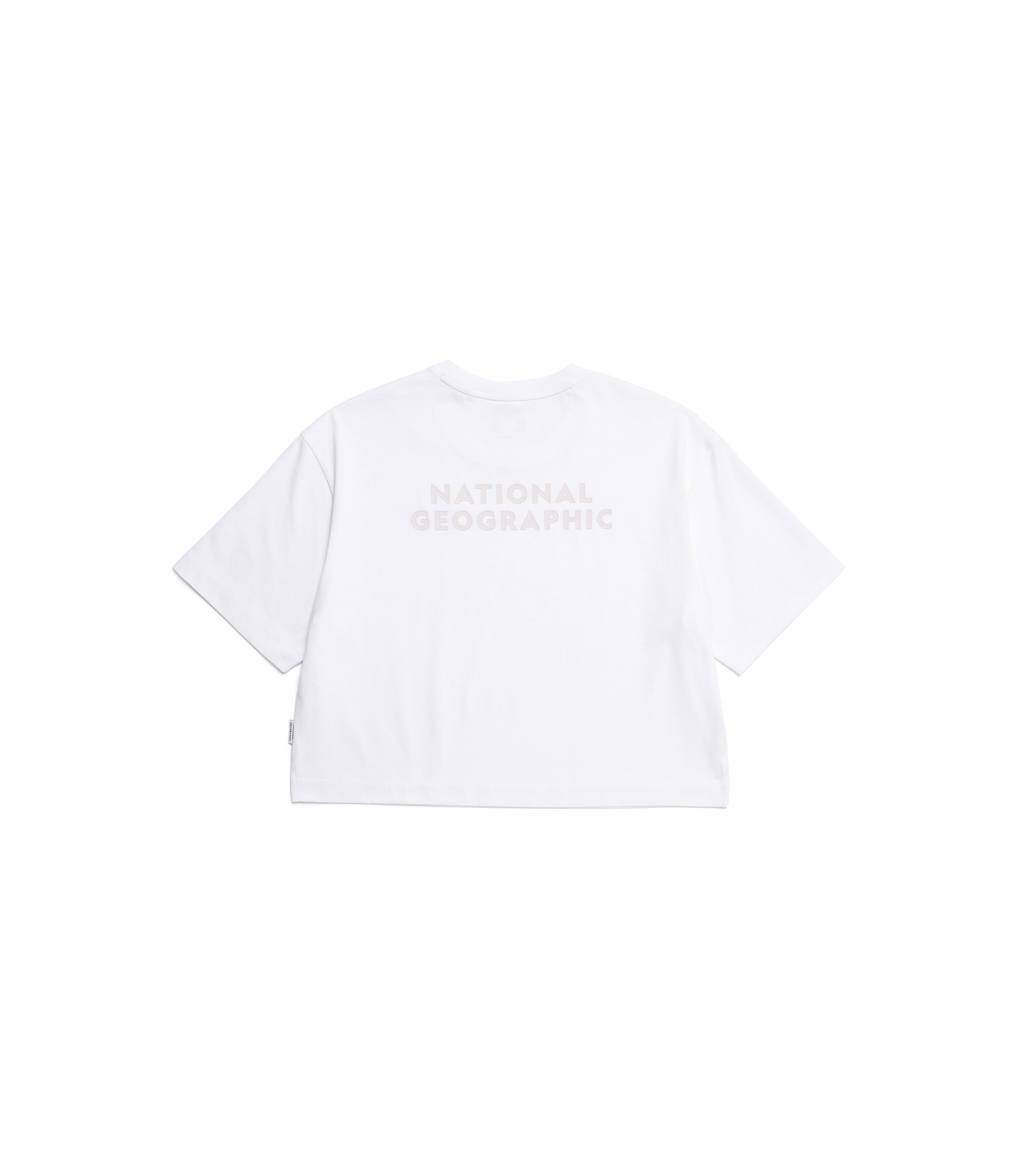 Women's Semi-Crop Regen Short Sleeve Tee<br>WHITE