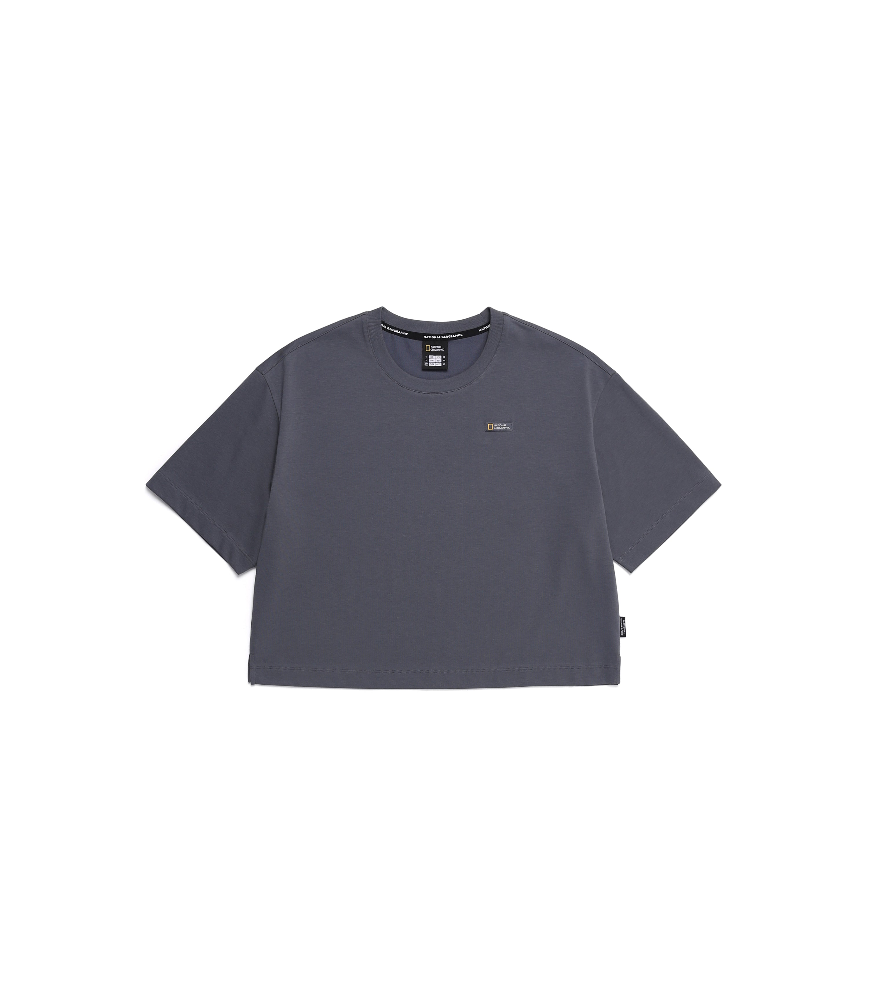 Women's Semi-Crop Regen Short Sleeve Tee<br>BLUE GREY