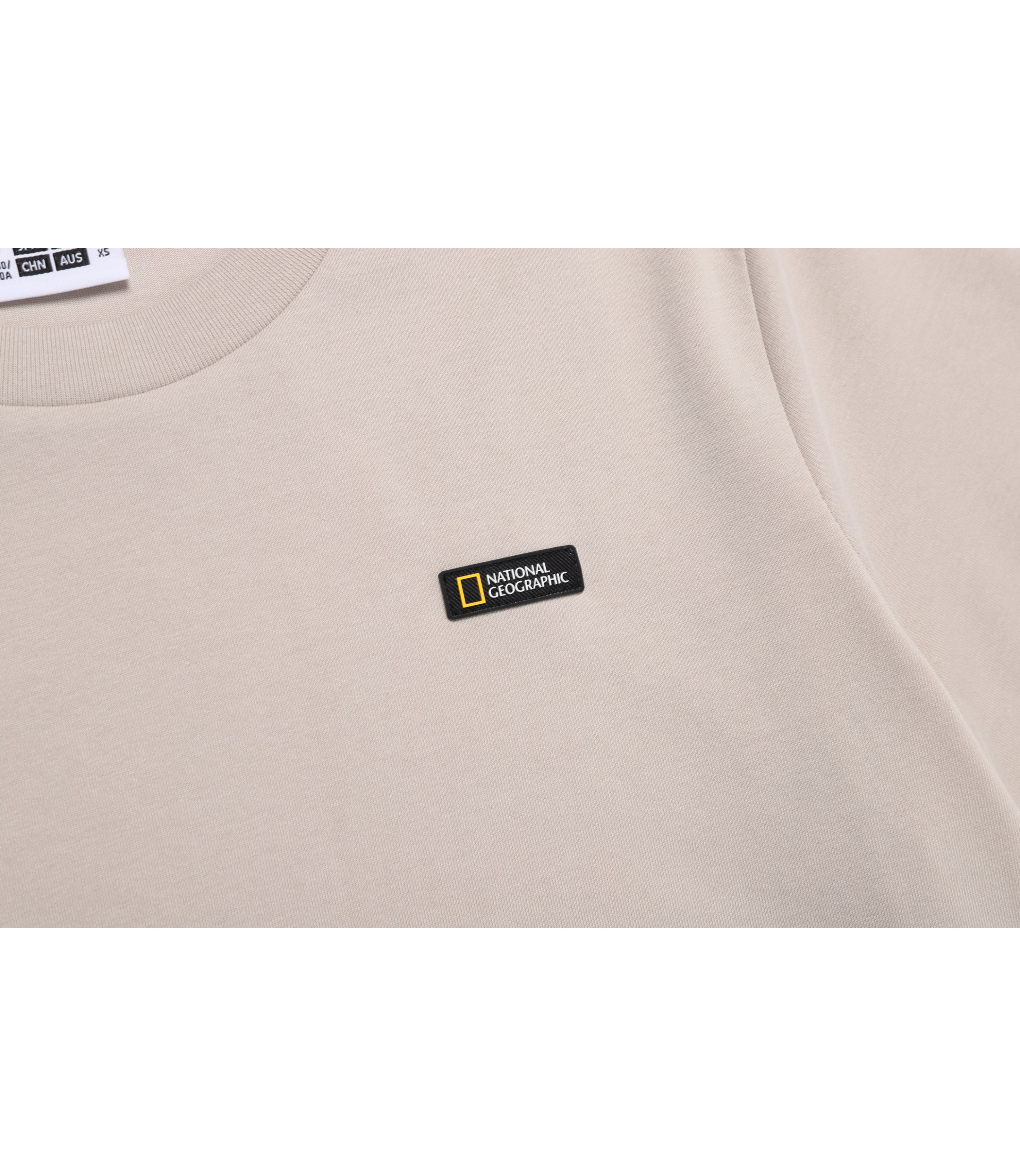 Unisex NEODY Small Logo Basic Fit Short Sleeve Tee<br>MOURNING BEIGE