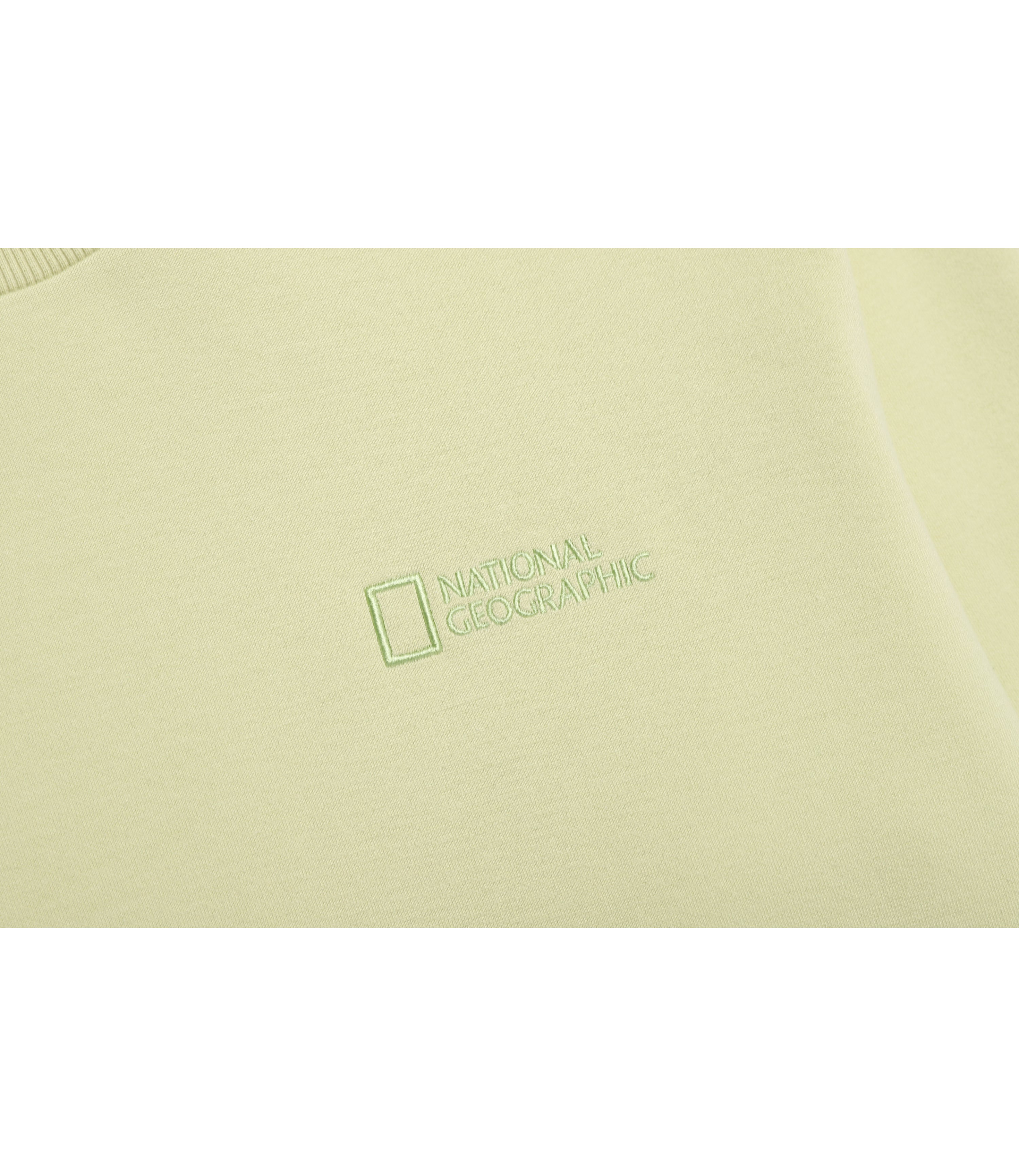 Unisex FOLHAS Small Logo Basic Fit Sweatshirt<br>L/GREEN