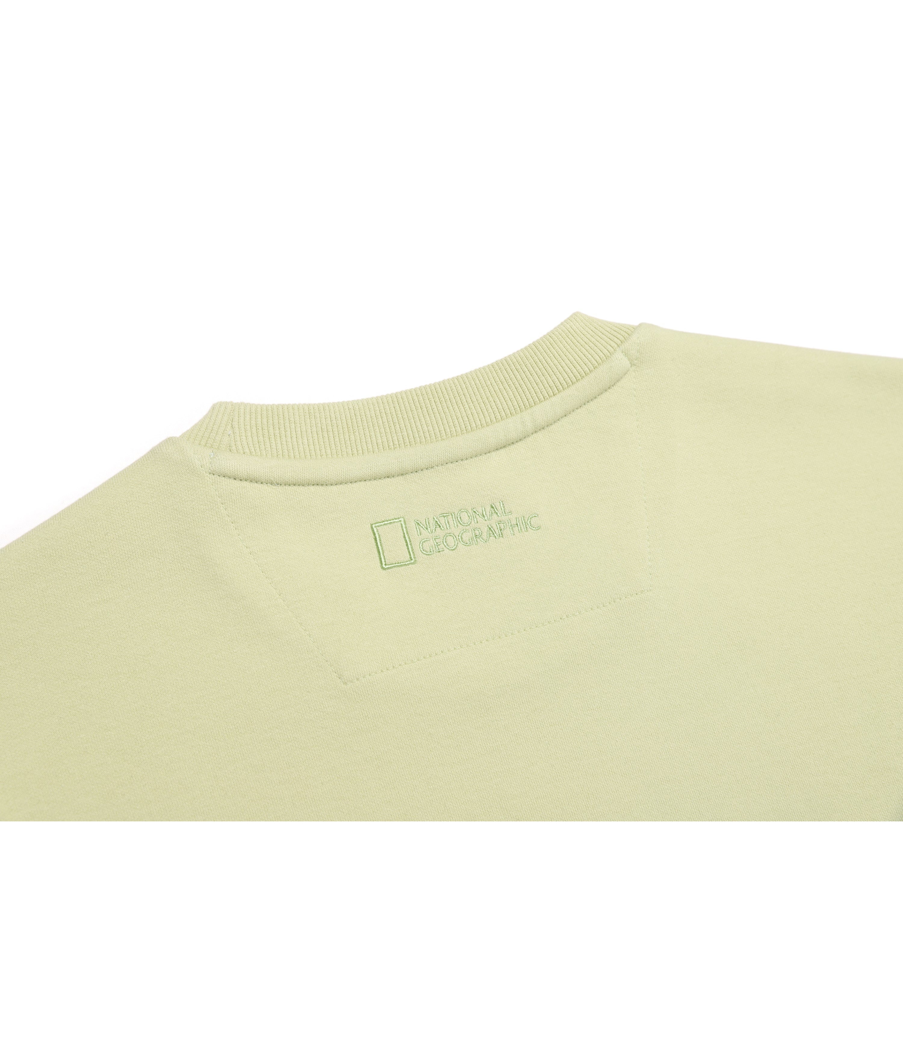 Unisex FOLHAS Small Logo Basic Fit Sweatshirt<br>L/GREEN