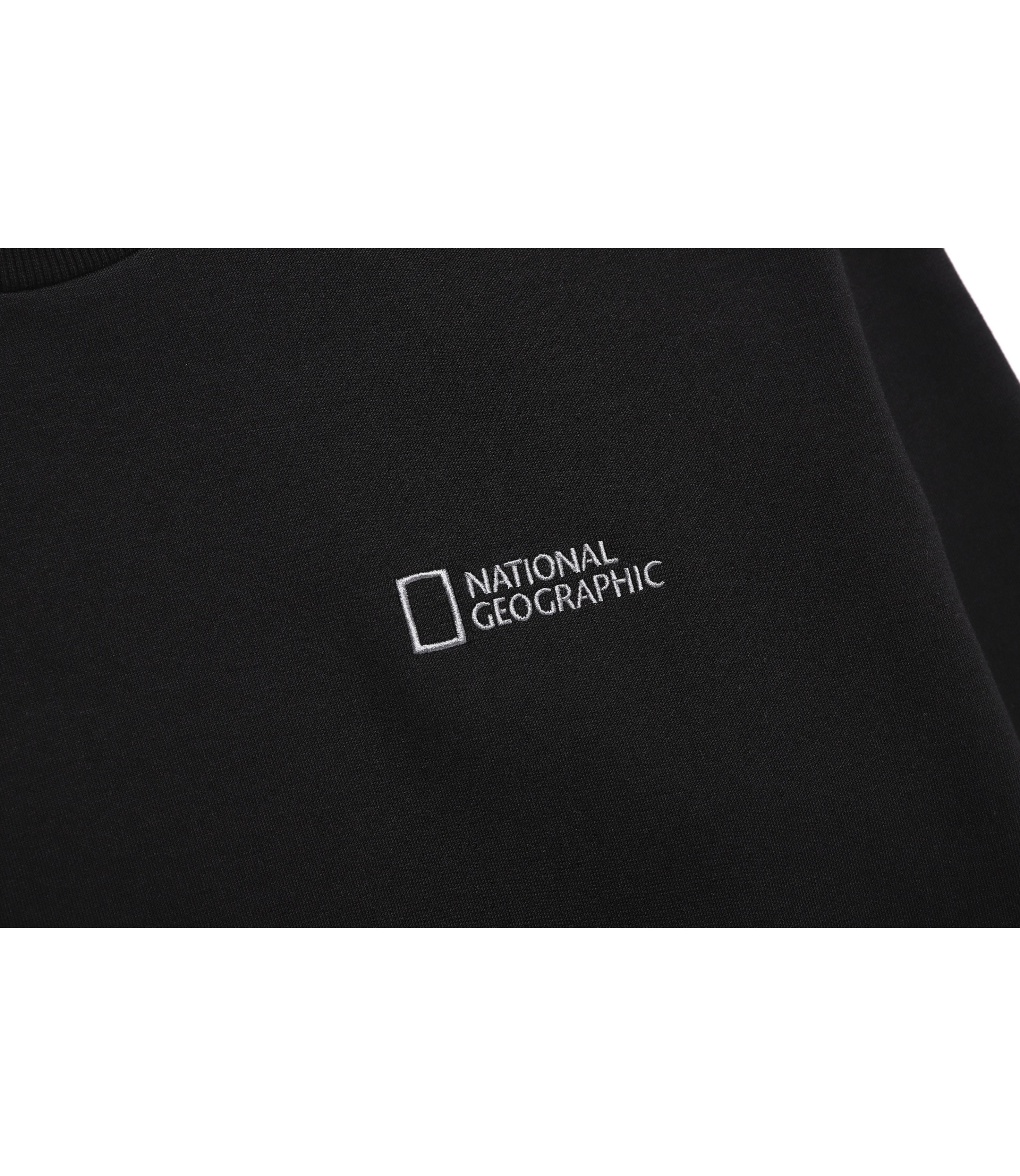 Unisex FOLHAS Small Logo Basic Fit Sweatshirt<br>CARBON BLACK