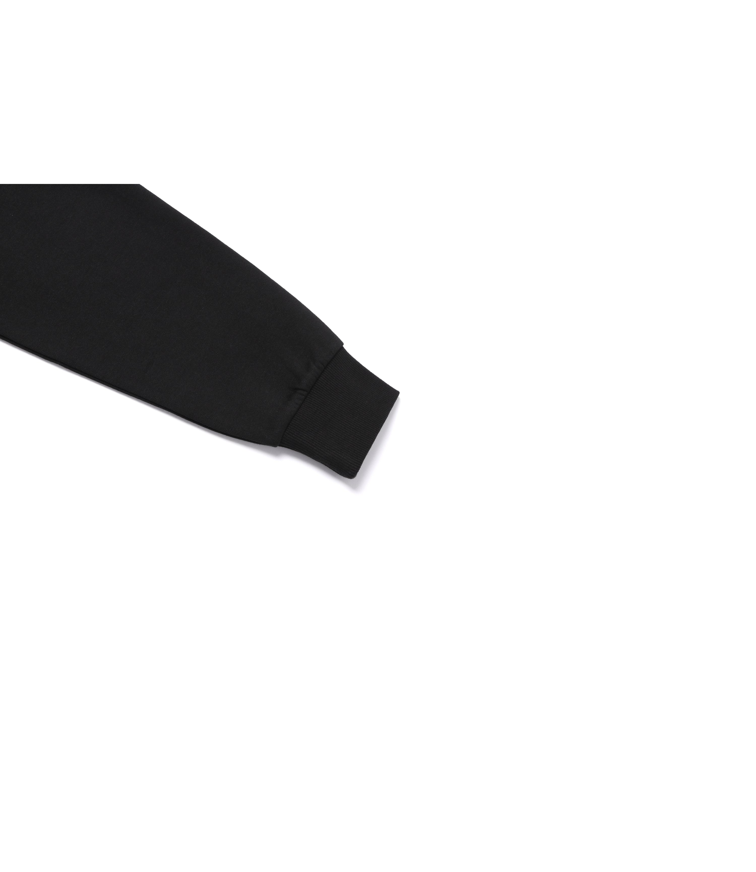 Unisex FOLHAS Small Logo Basic Fit Sweatshirt<br>CARBON BLACK