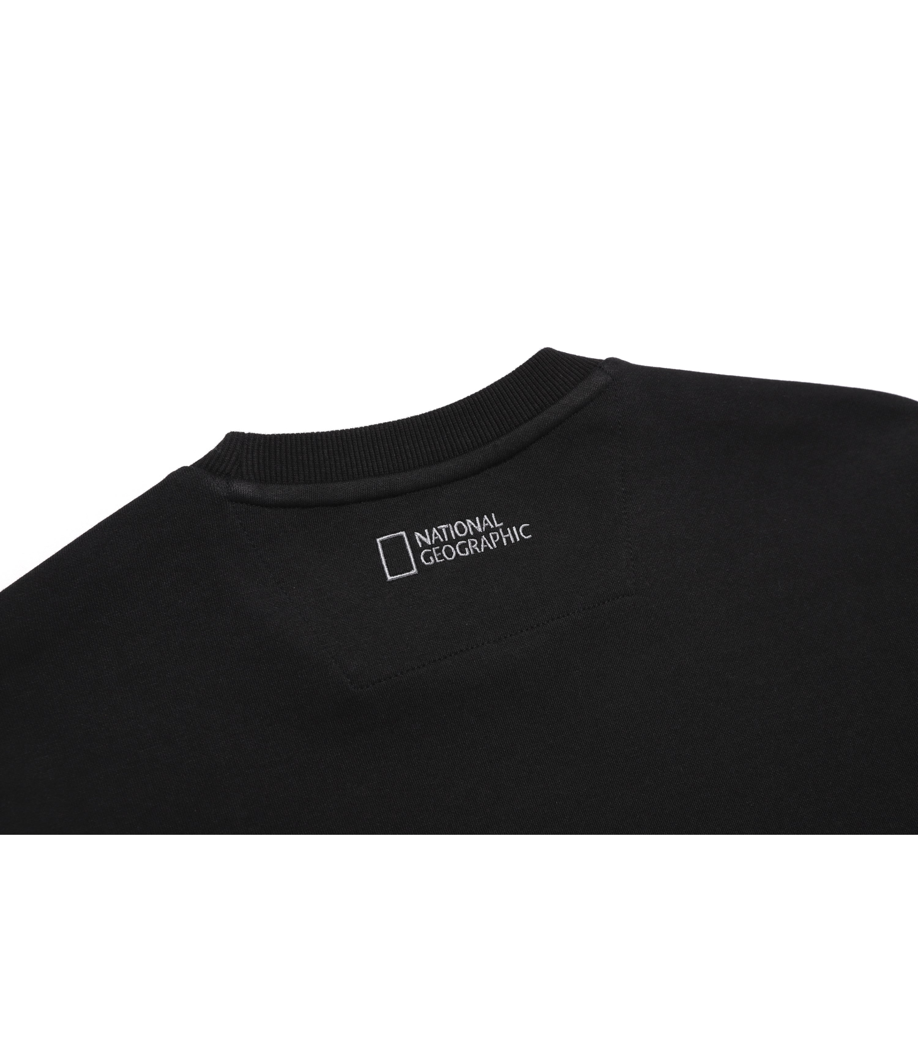 Unisex FOLHAS Small Logo Basic Fit Sweatshirt<br>CARBON BLACK
