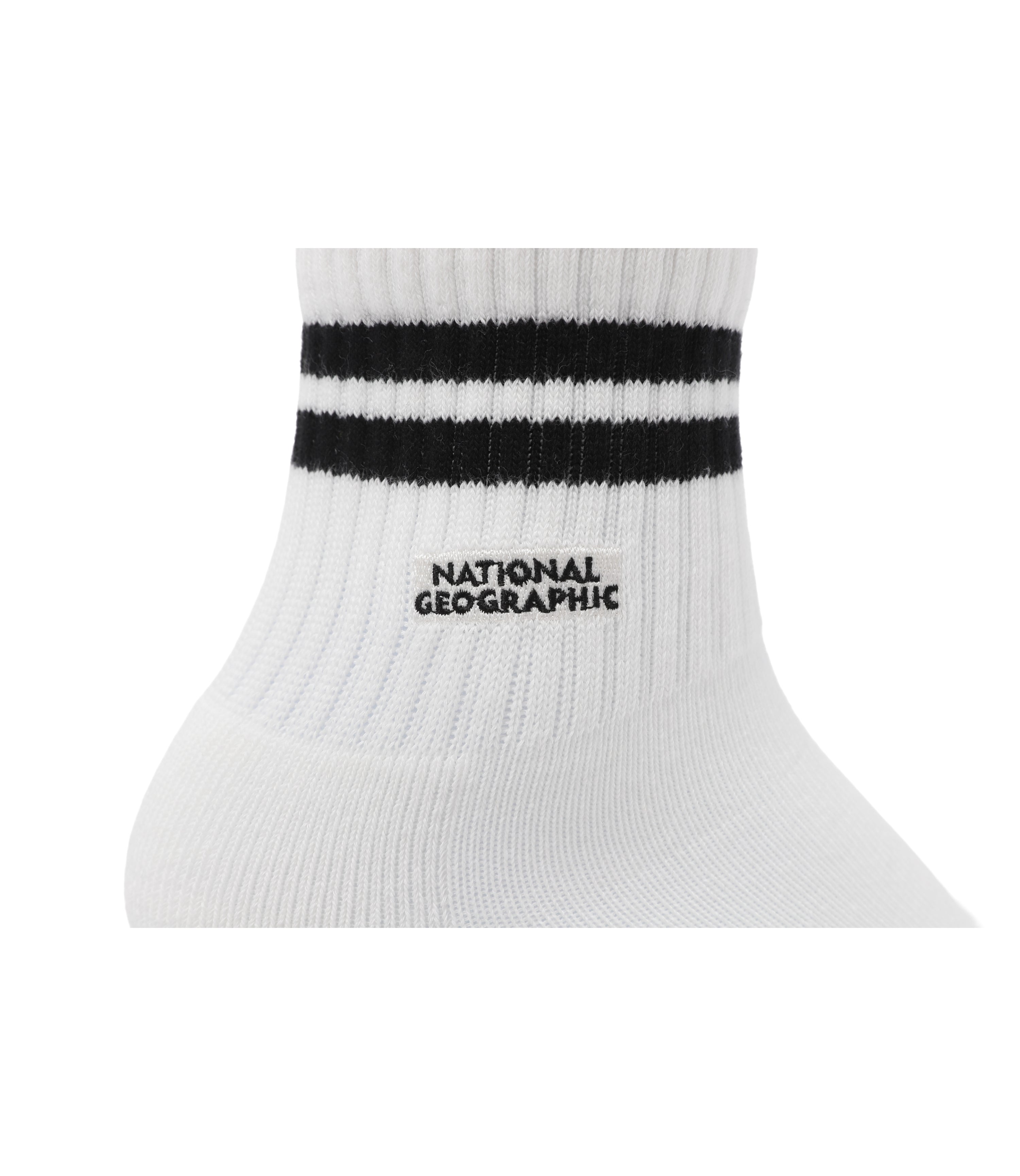 Stripe Middle Socks<br>BLACK