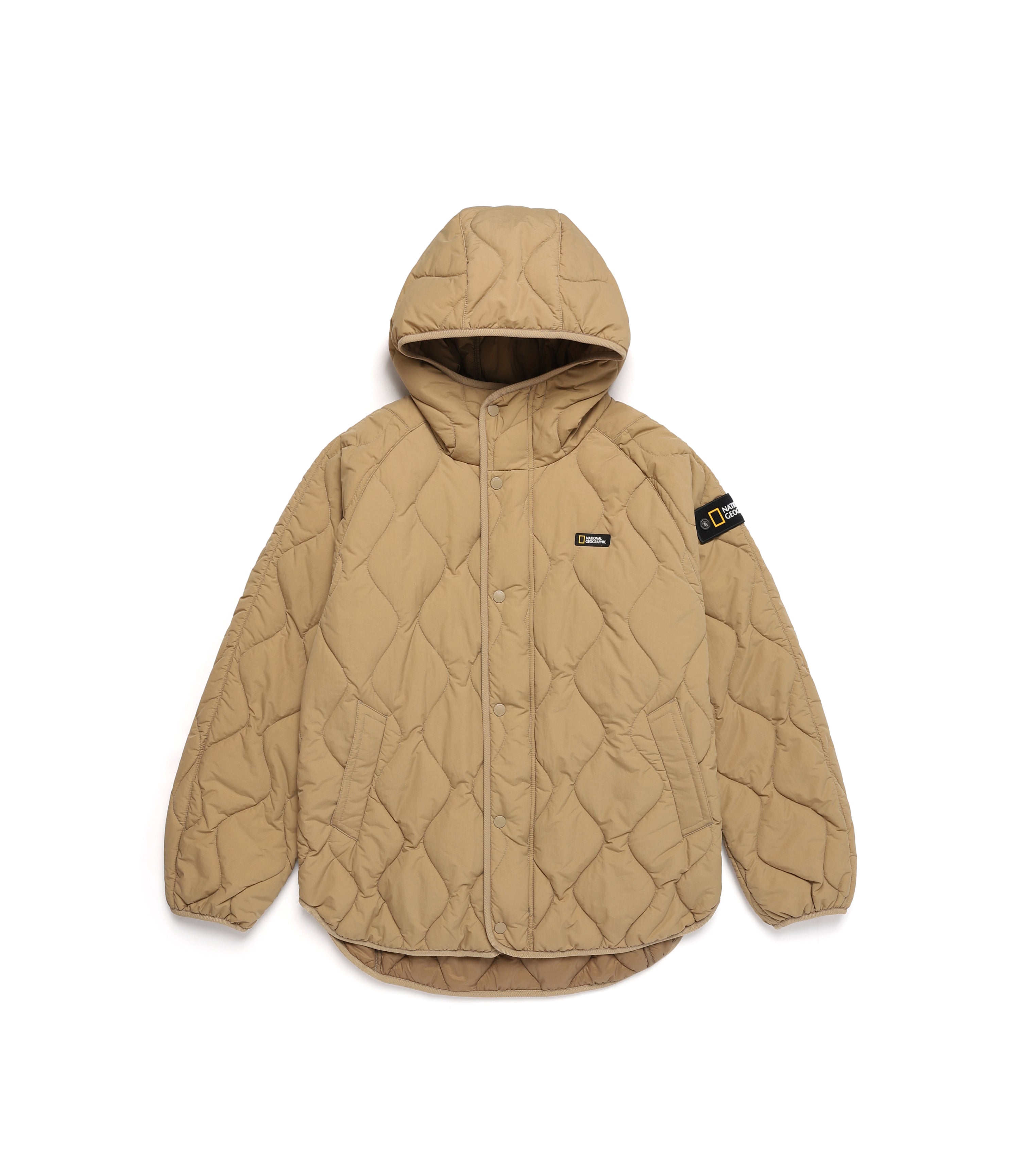 Unisex ORYX Quilted Hoodie Jacket<br>TAN