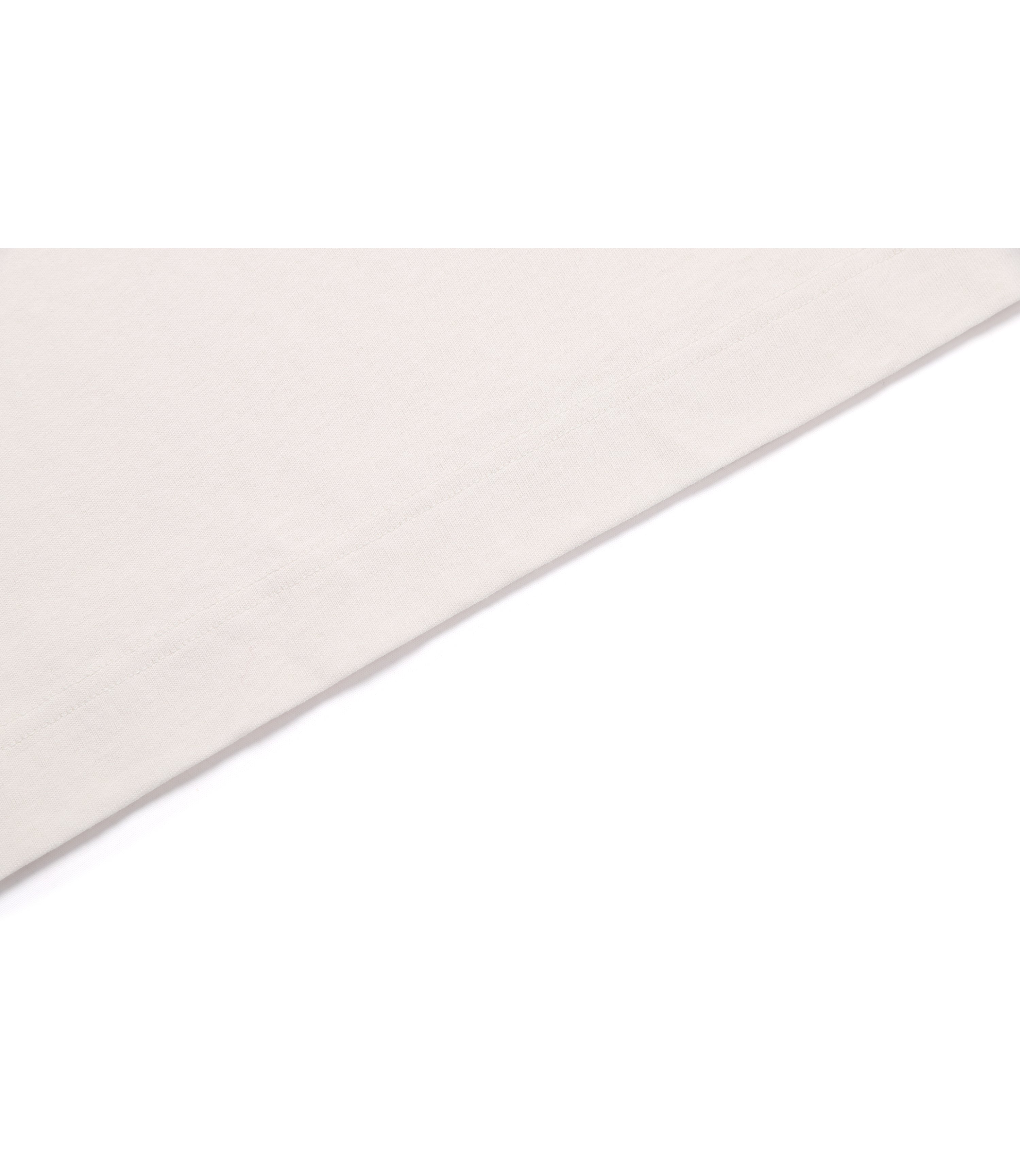 Unisex Woven Poket Semi Over Fit Short Sleeve Tee<br>IVORY