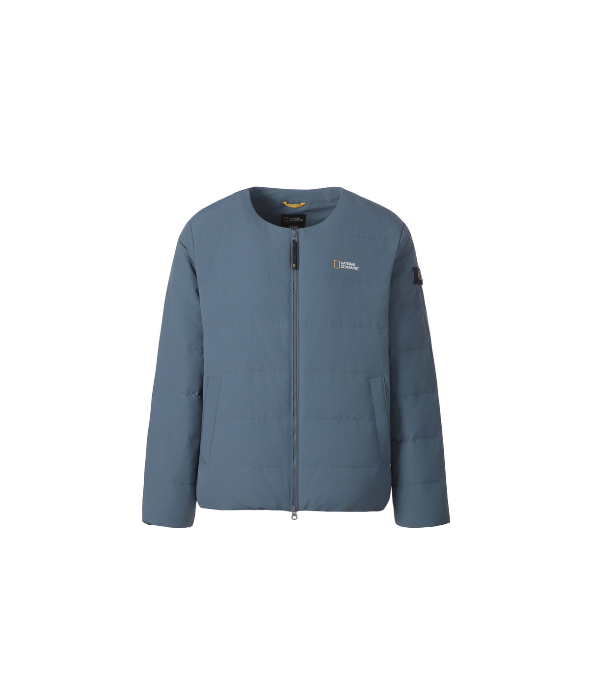 Unisex HERON U-Neck Lightweight Goose Down Jumper<br>ASH BLUE
