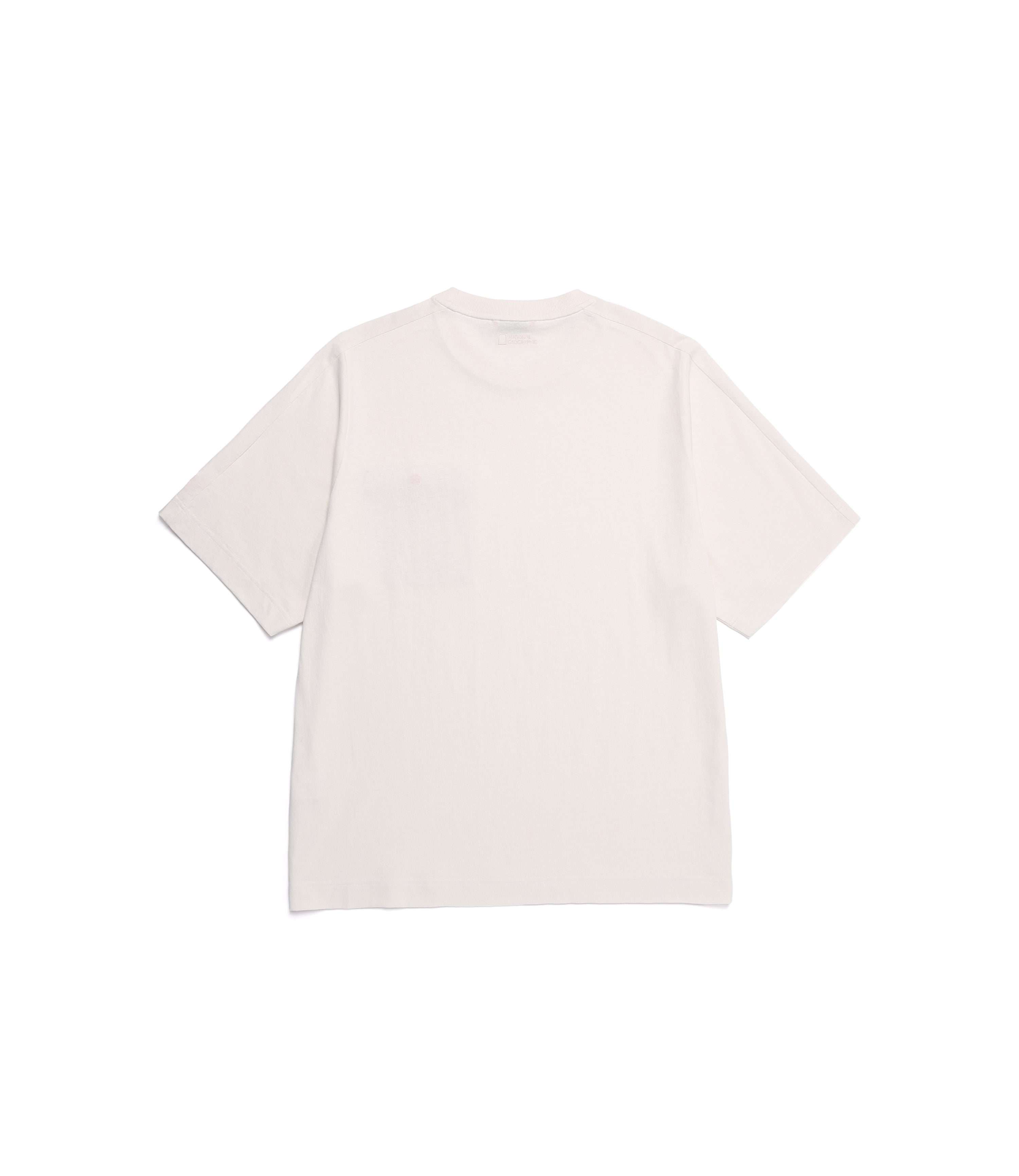 Unisex Woven Poket Semi Over Fit Short Sleeve Tee<br>IVORY