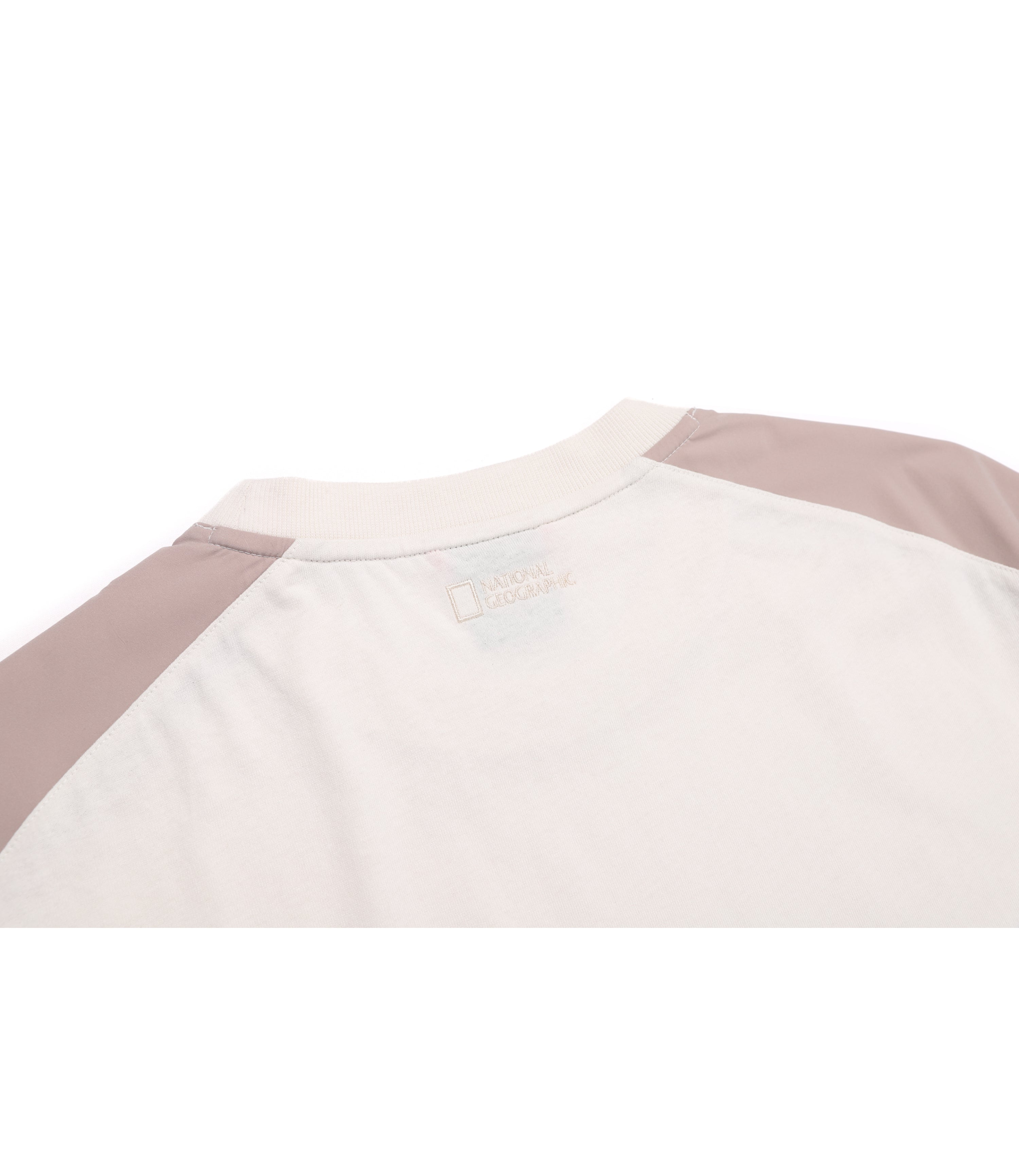 Unisex Woven Sleeve Over Fit Short Sleeve Tee<br>IVORY