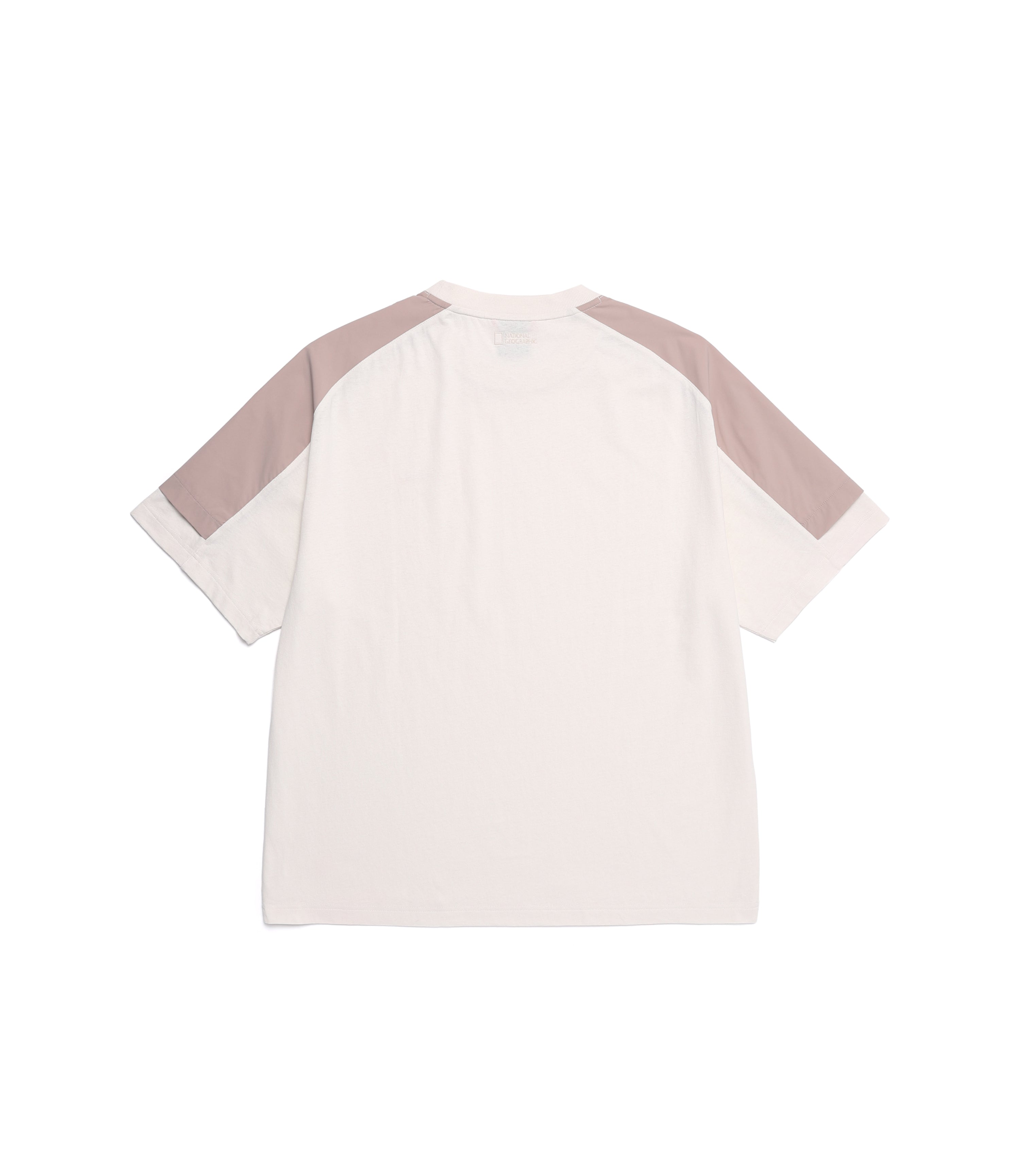Unisex Woven Sleeve Over Fit Short Sleeve Tee<br>IVORY