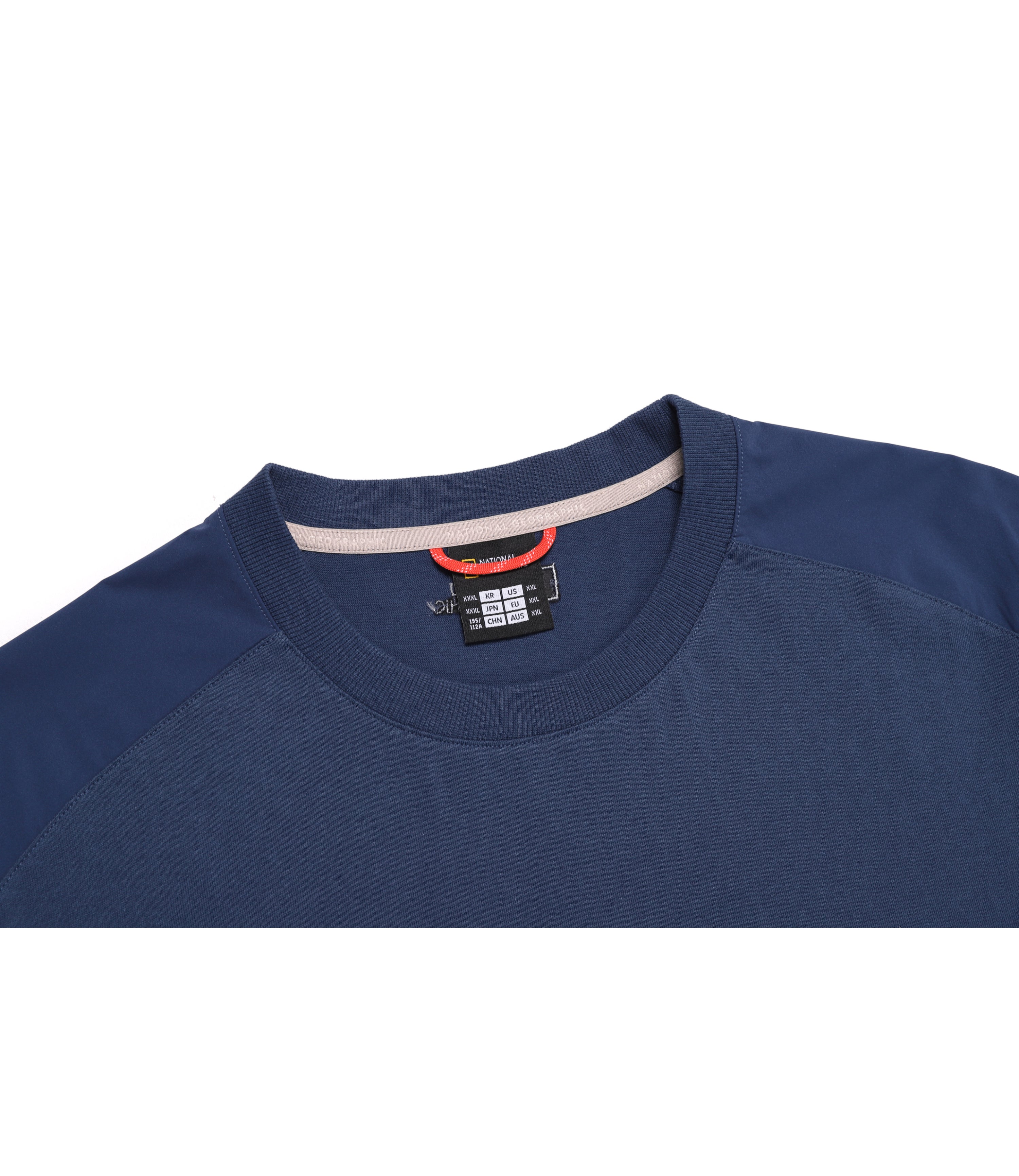 Unisex Woven Sleeve Over Fit Short Sleeve Tee<br>L/NAVY