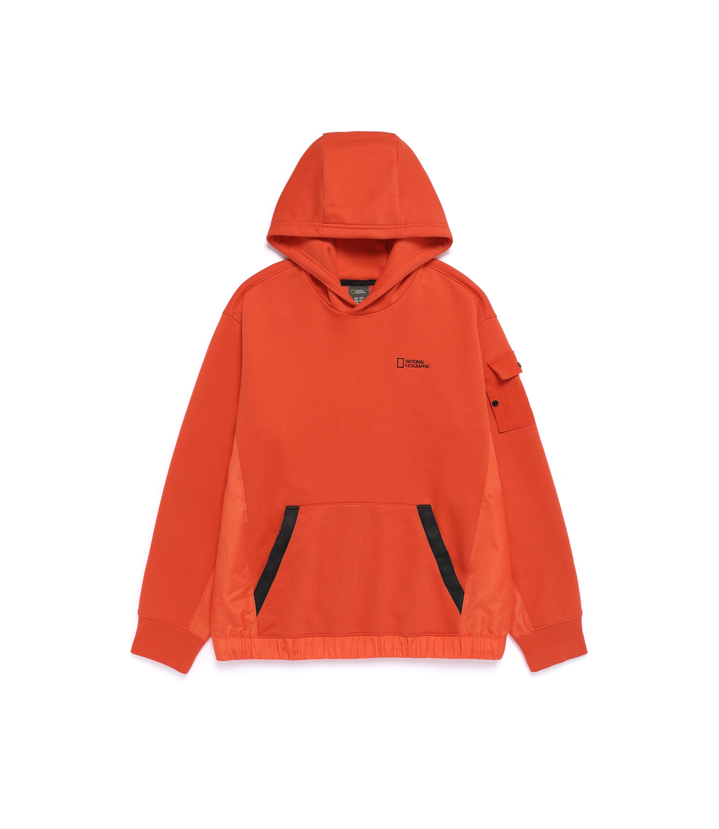 Men's NRN Hybrid Semi-Over Fit Hoodie<br>L/ORANGE